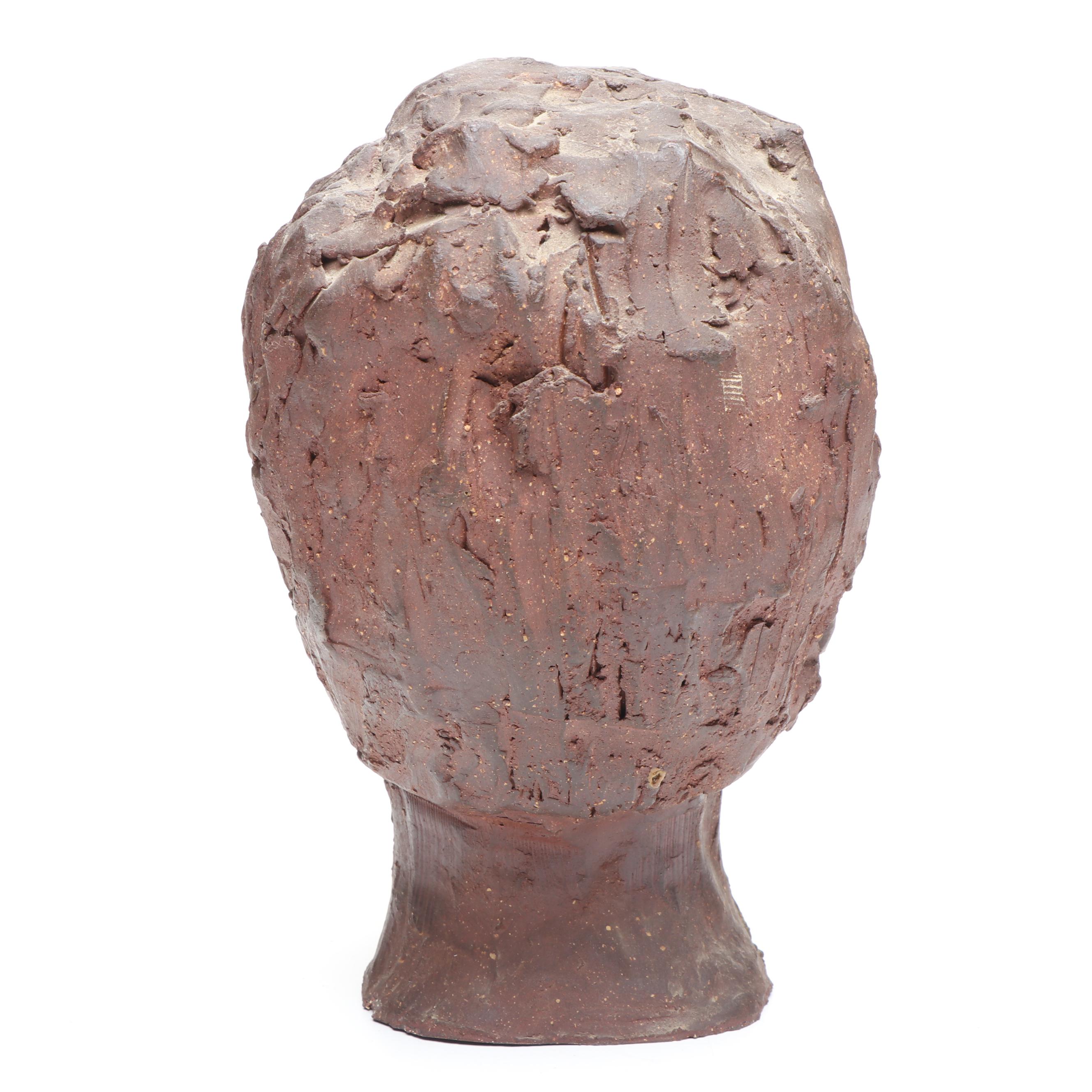 Handmade Clay Bust of Woman