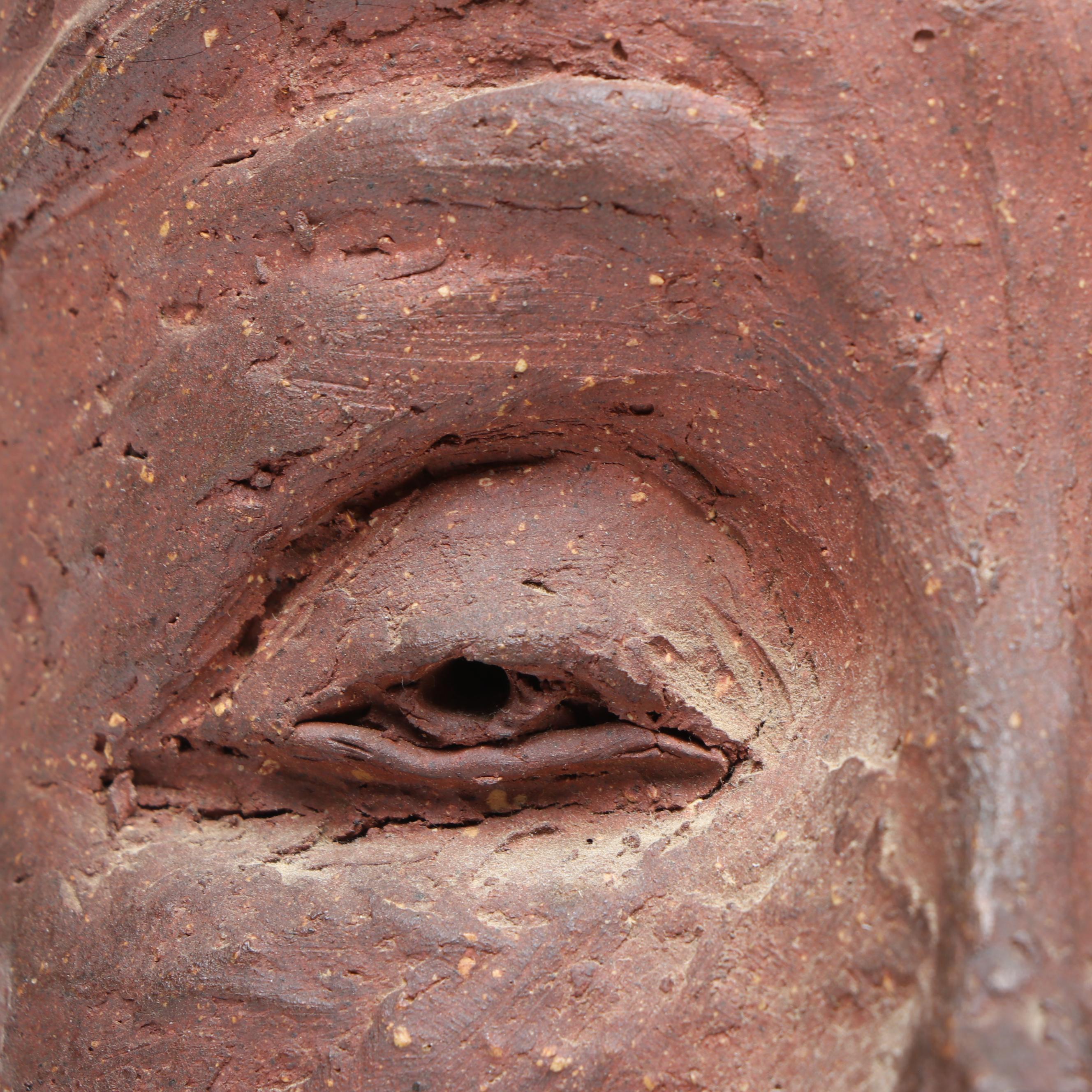 Handmade Clay Bust of Woman
