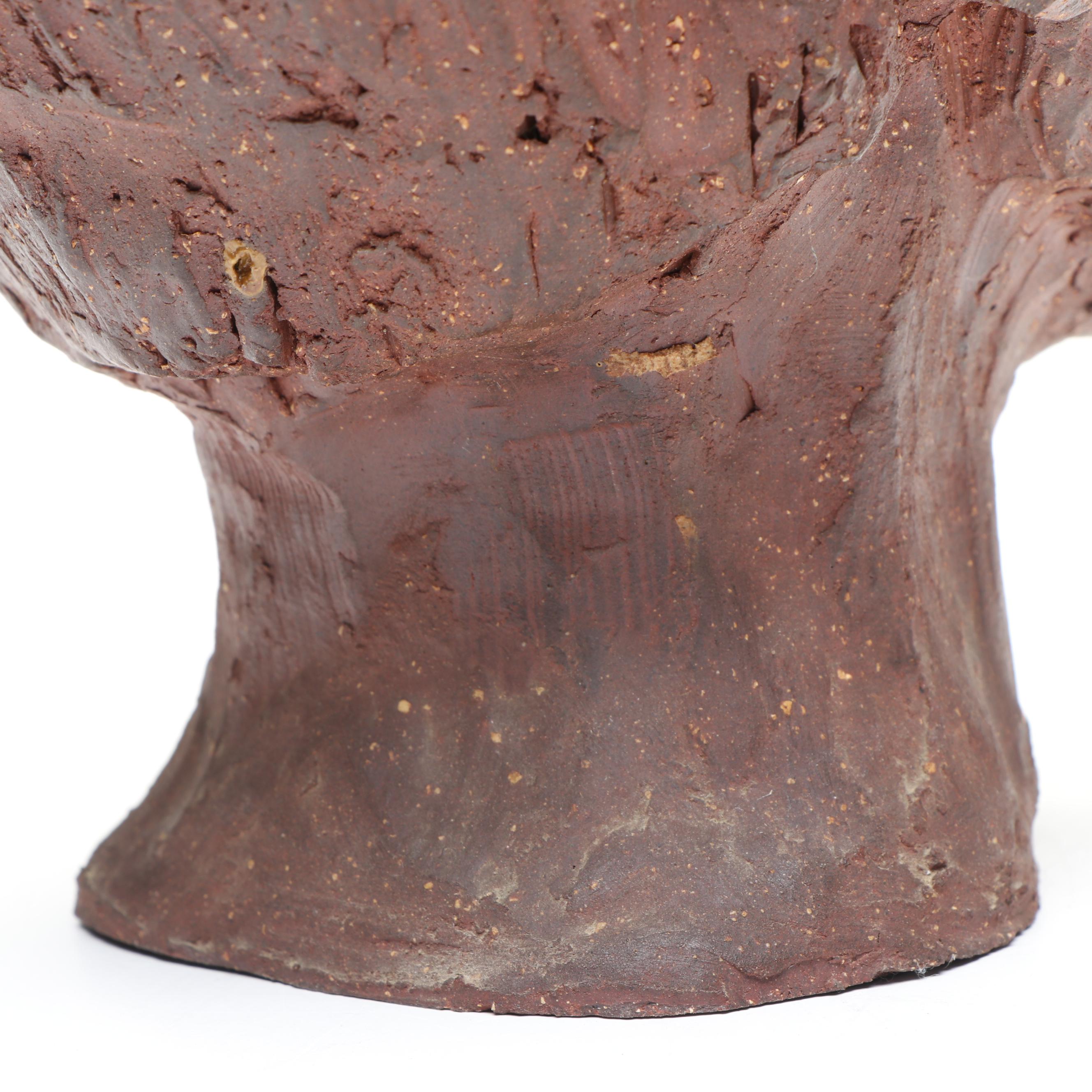 Handmade Clay Bust of Woman