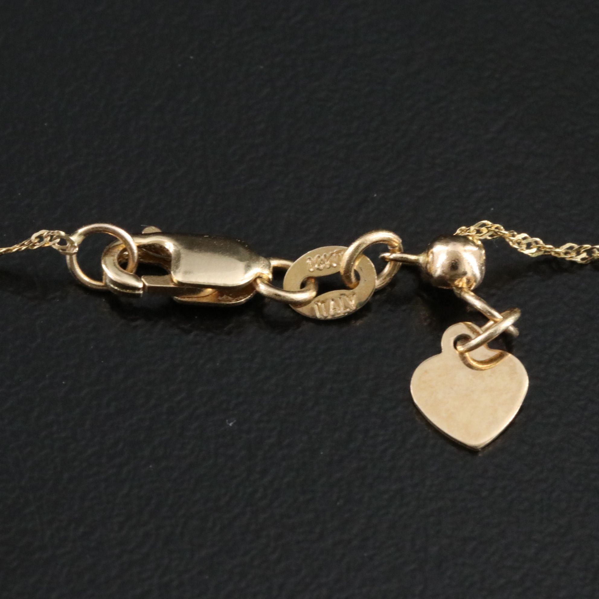 14K  Amethyst Teardrop Pendant Necklace