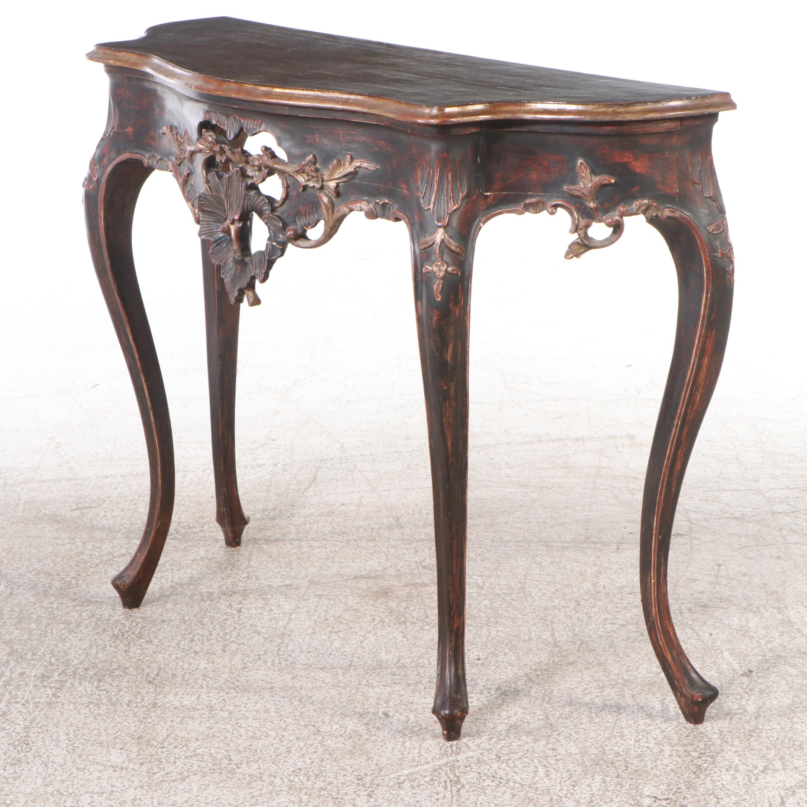 Baroque Style Painted Wooden Hall Table