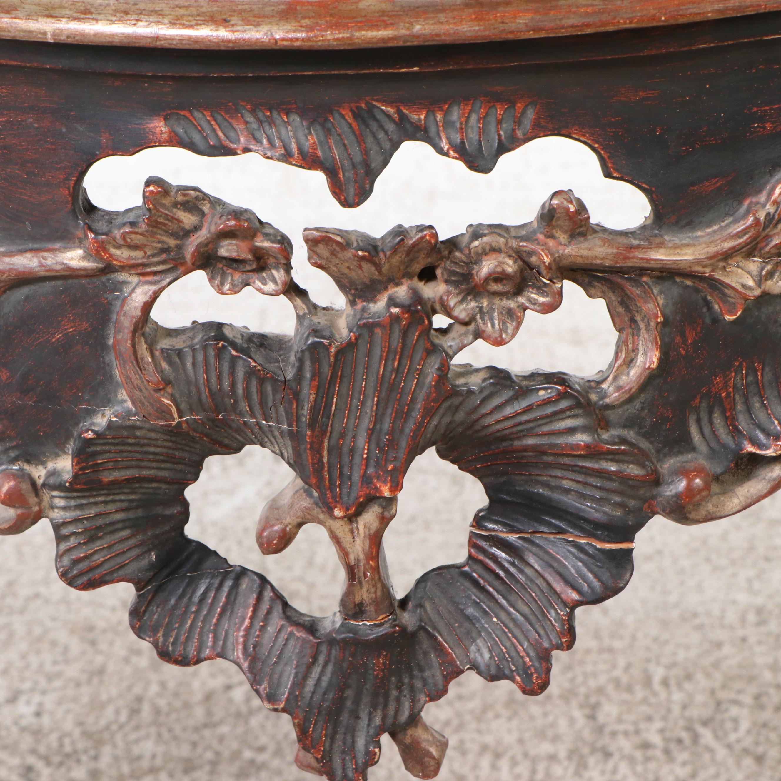 Baroque Style Painted Wooden Hall Table