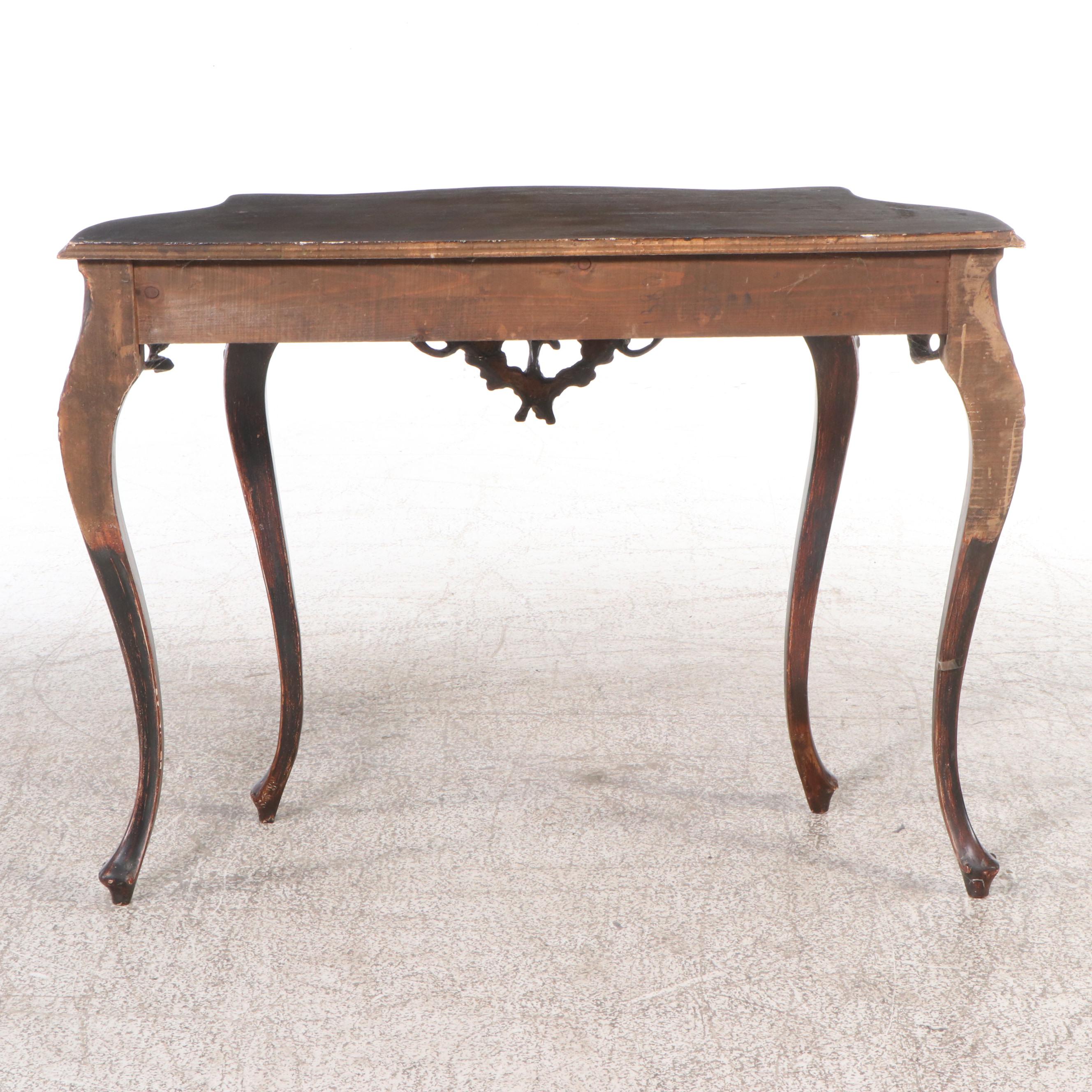 Baroque Style Painted Wooden Hall Table