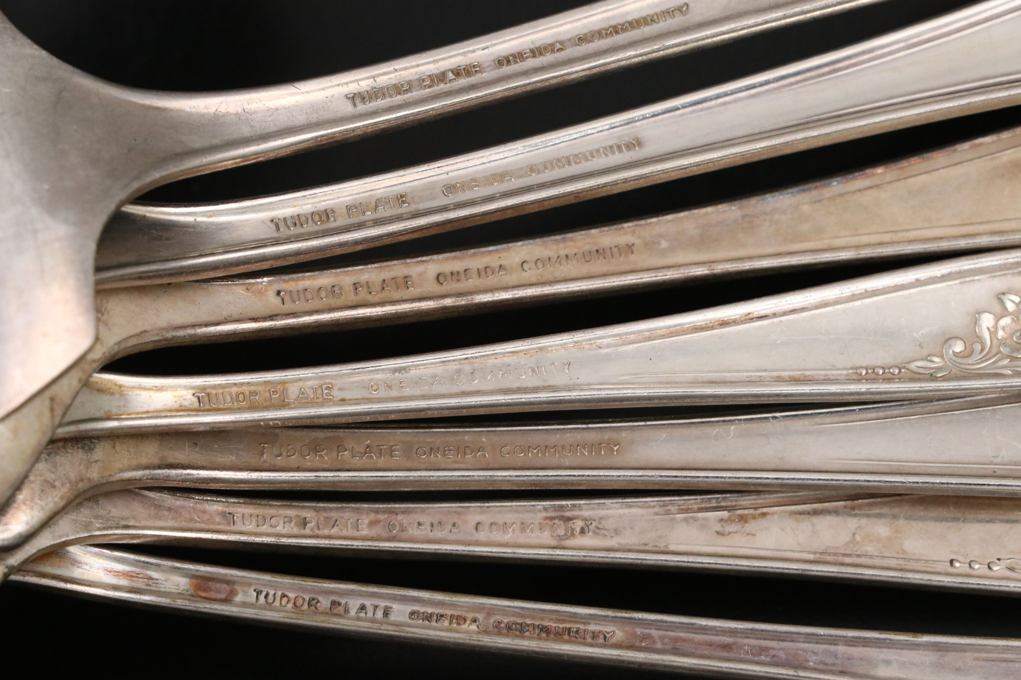 Oneida Community "Queen Bess II" Silver Plate Flatware with Other Flatware