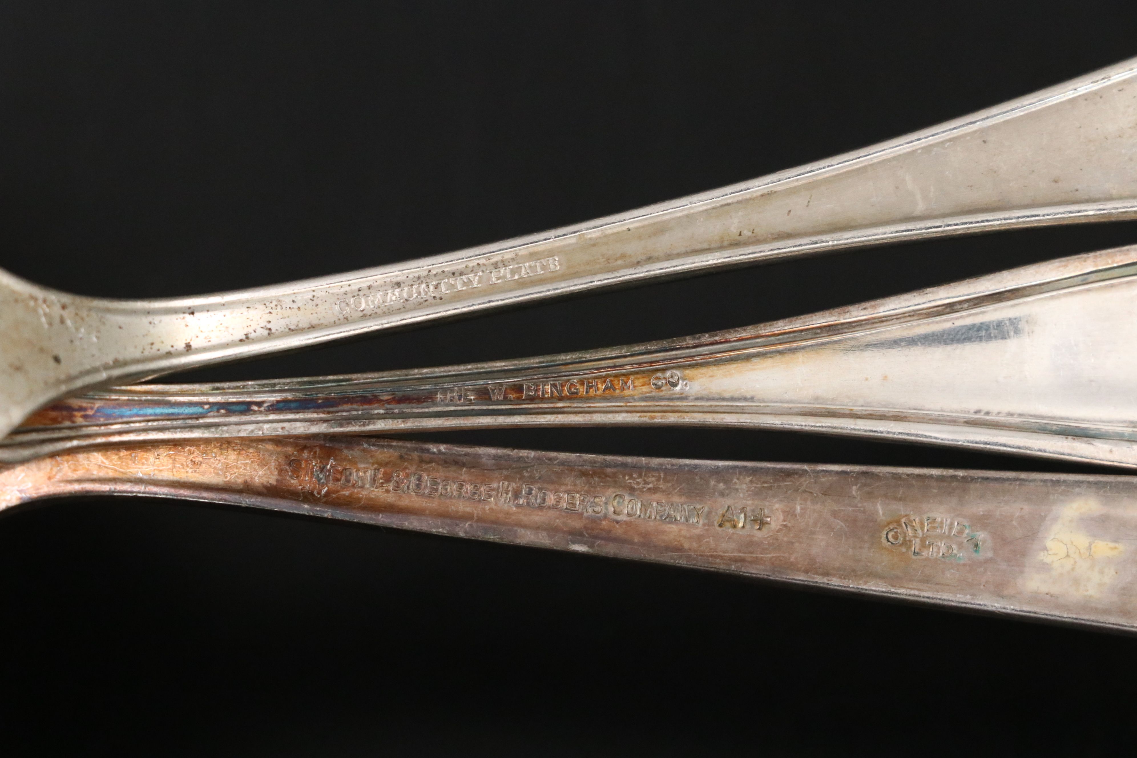 Oneida Community "Queen Bess II" Silver Plate Flatware with Other Flatware