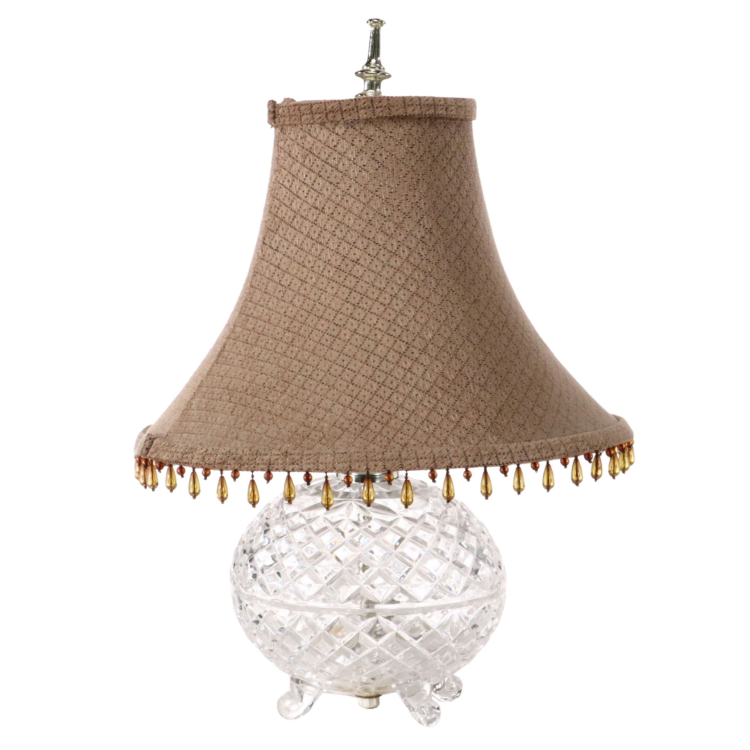 Diamond Quilt Glass Egg Vase with Decorator Shade