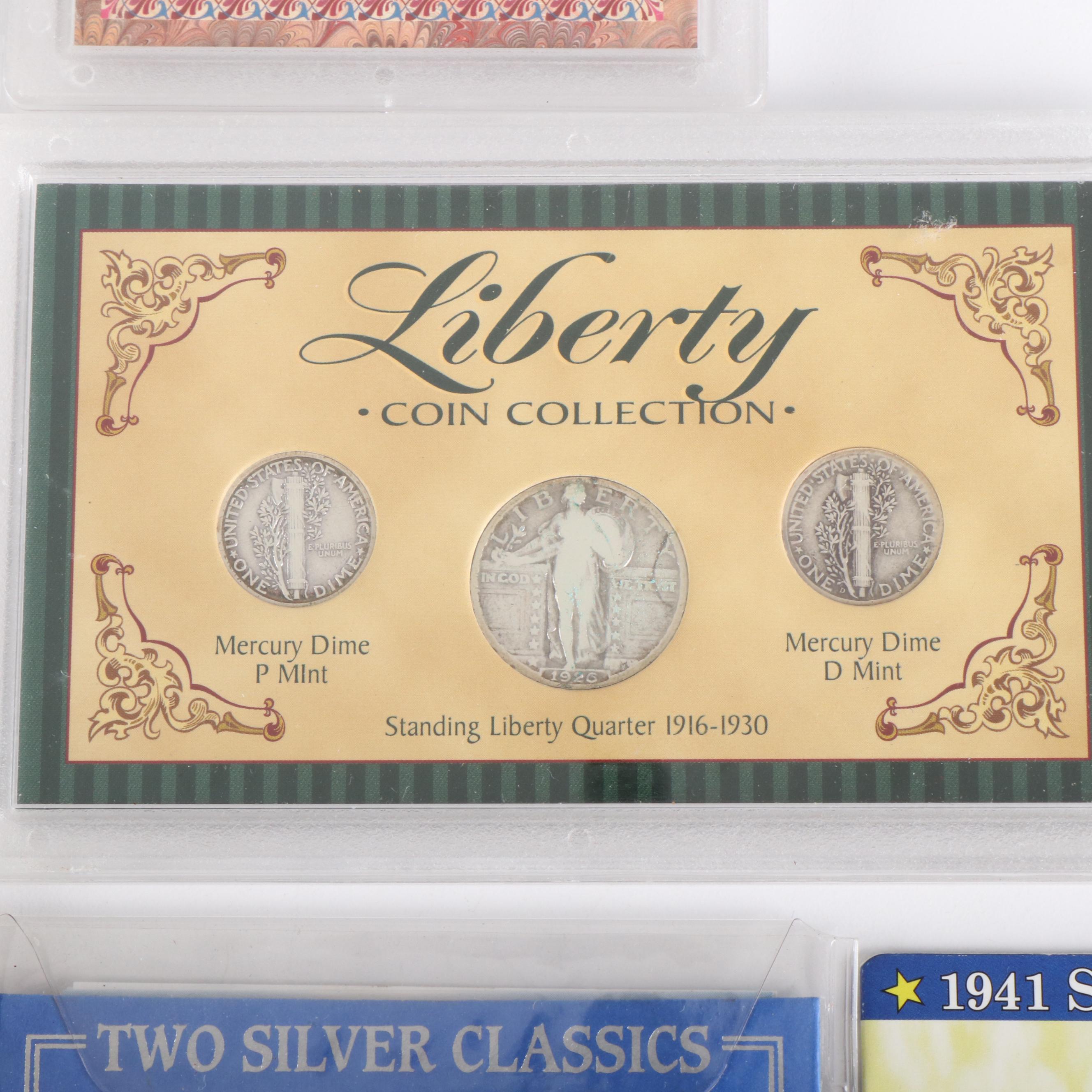 Nine Small Copper-Nickel and Silver Coin Sets