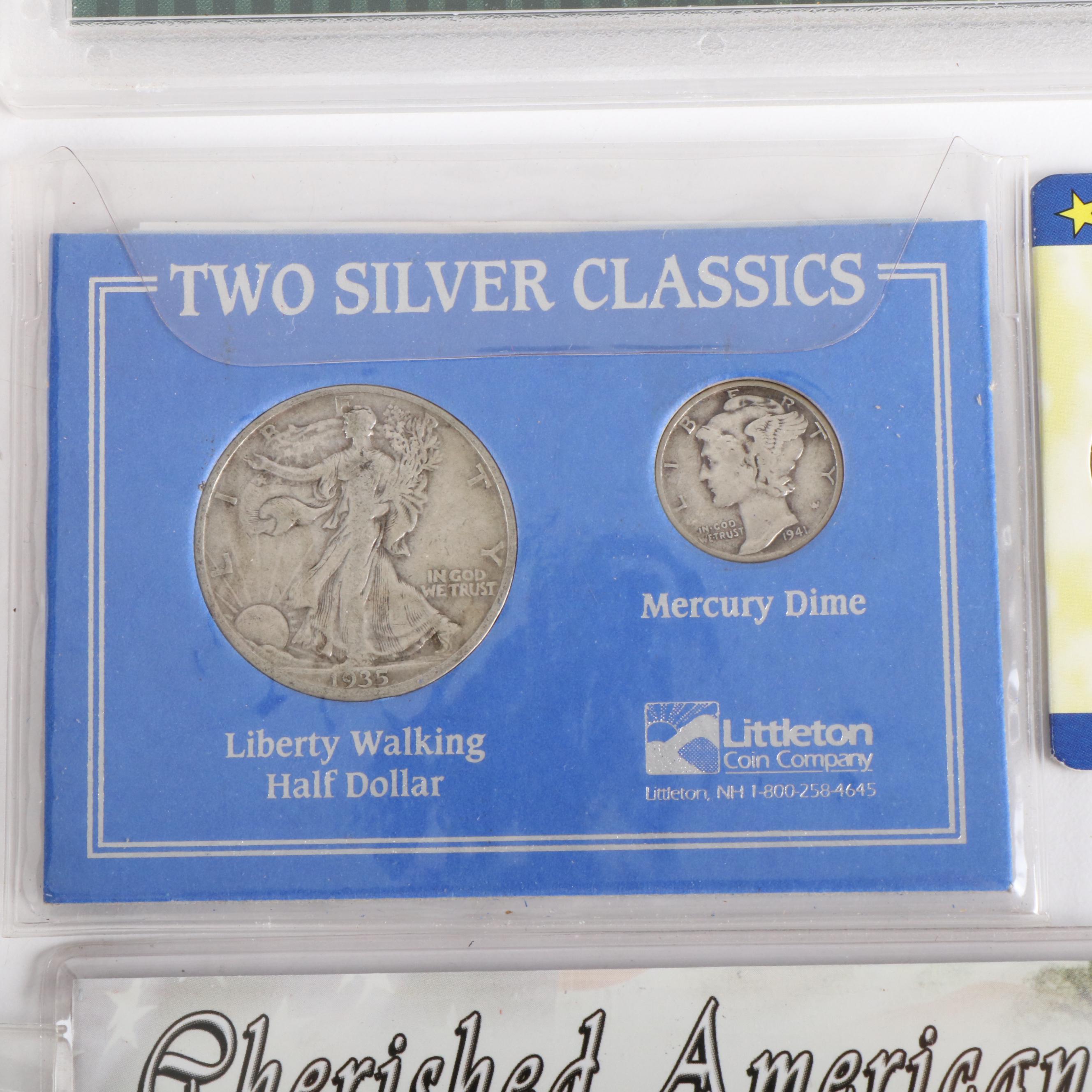 Nine Small Copper-Nickel and Silver Coin Sets