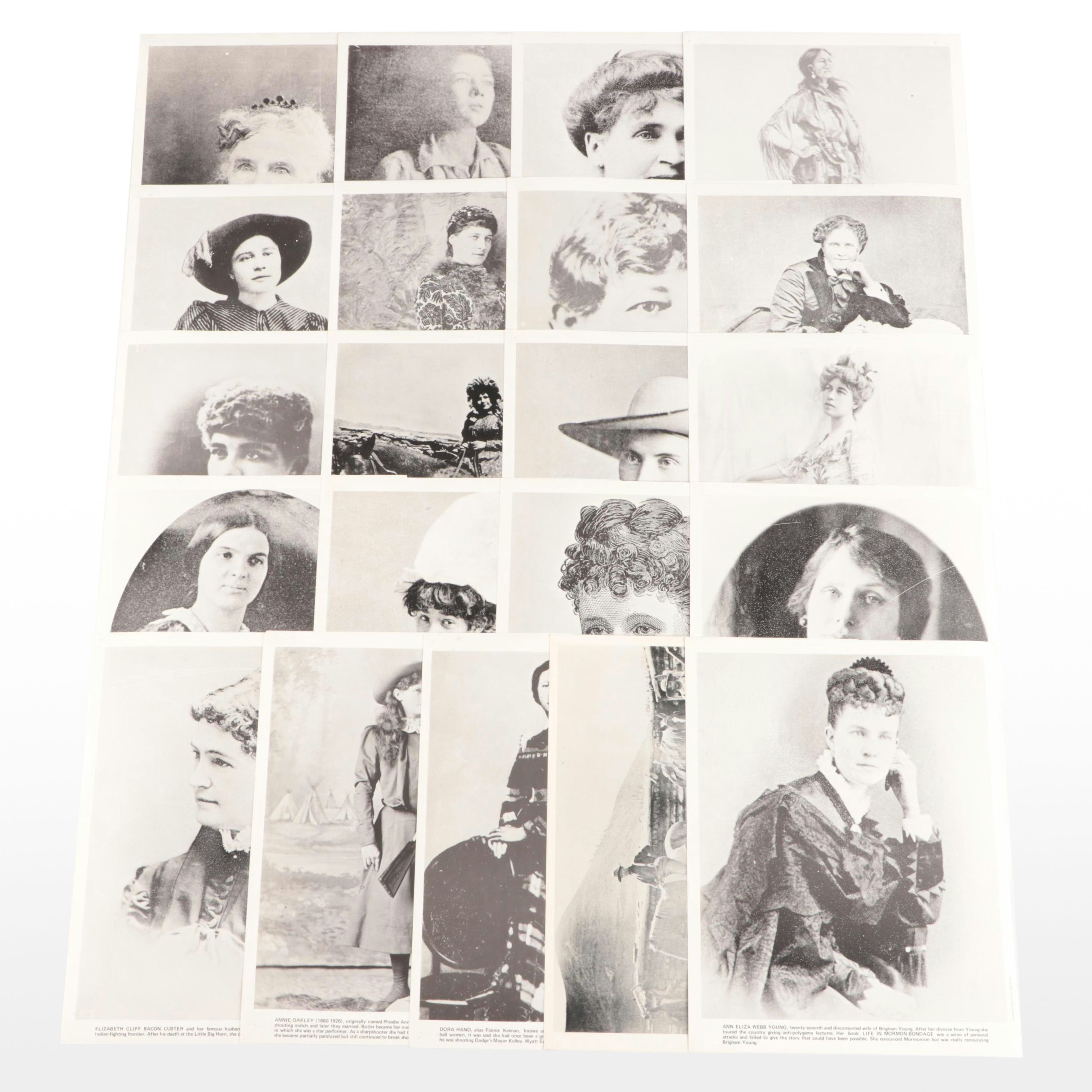 Reproduction Halftone Prints Featuring Annie Oakley and Sacajawea