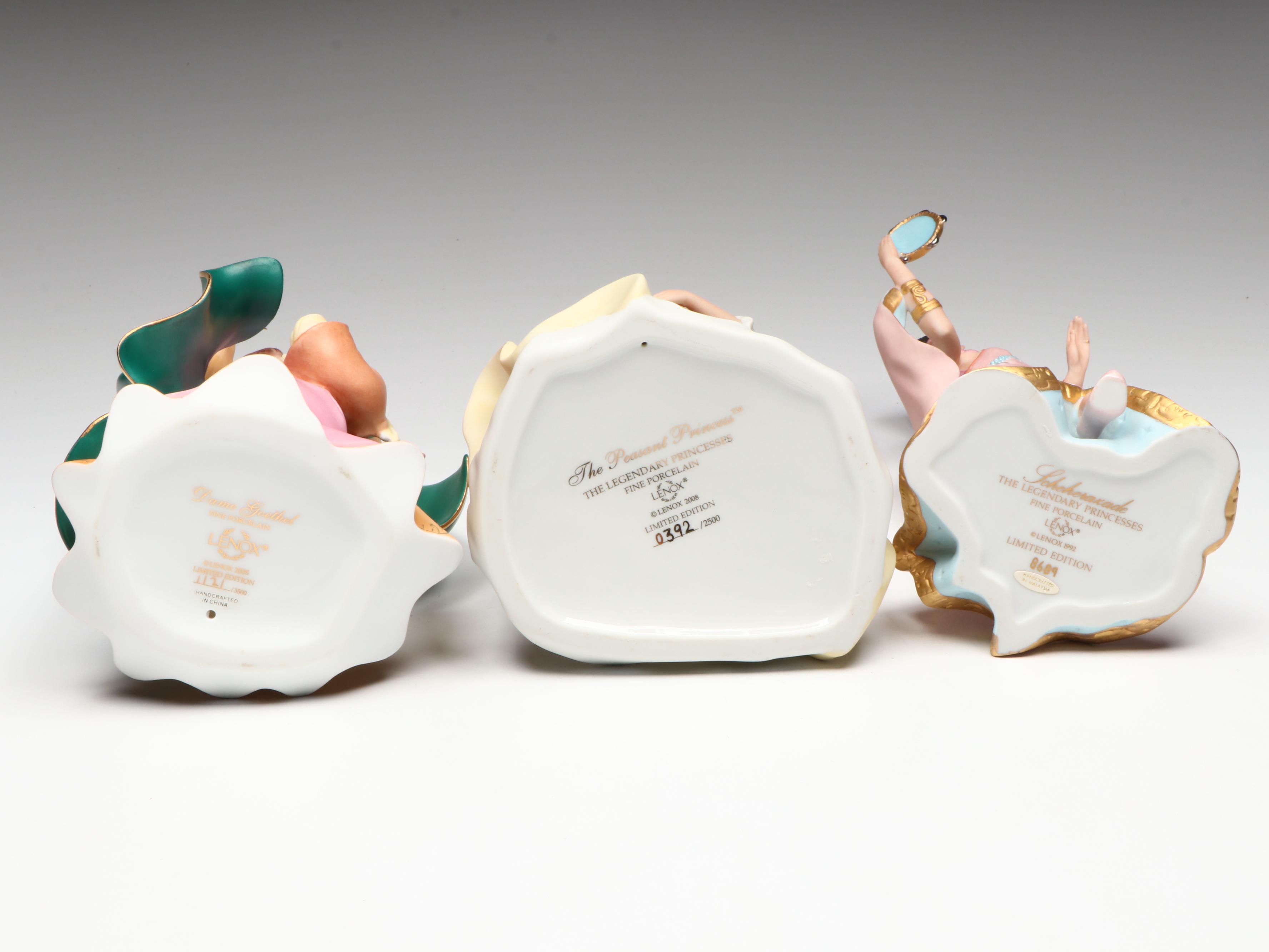 Lenox "The Legendary Princesses" Porcelain Figurines