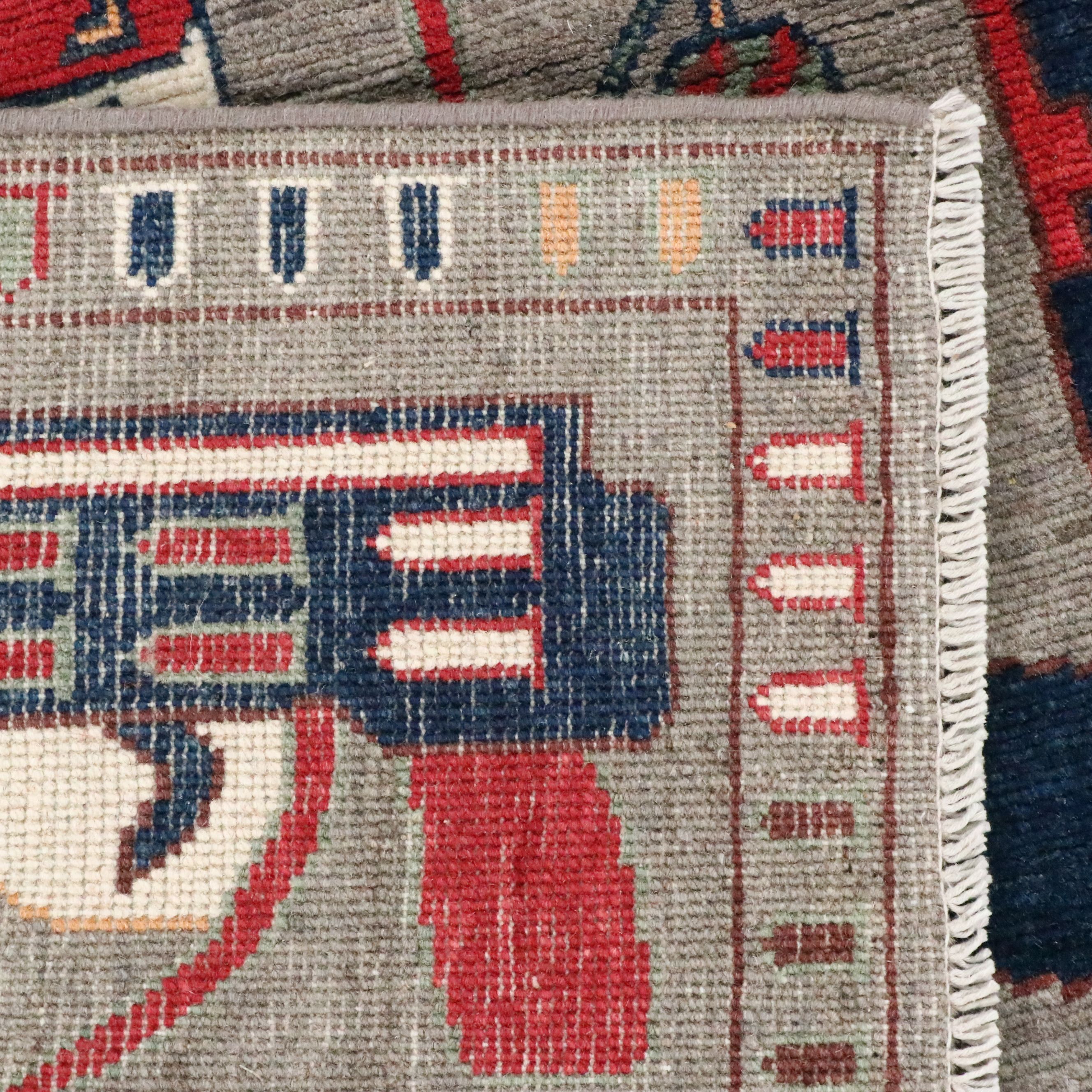 3'3" x 5'2" Hand-Knotted Afghan Pictorial War Area Rug