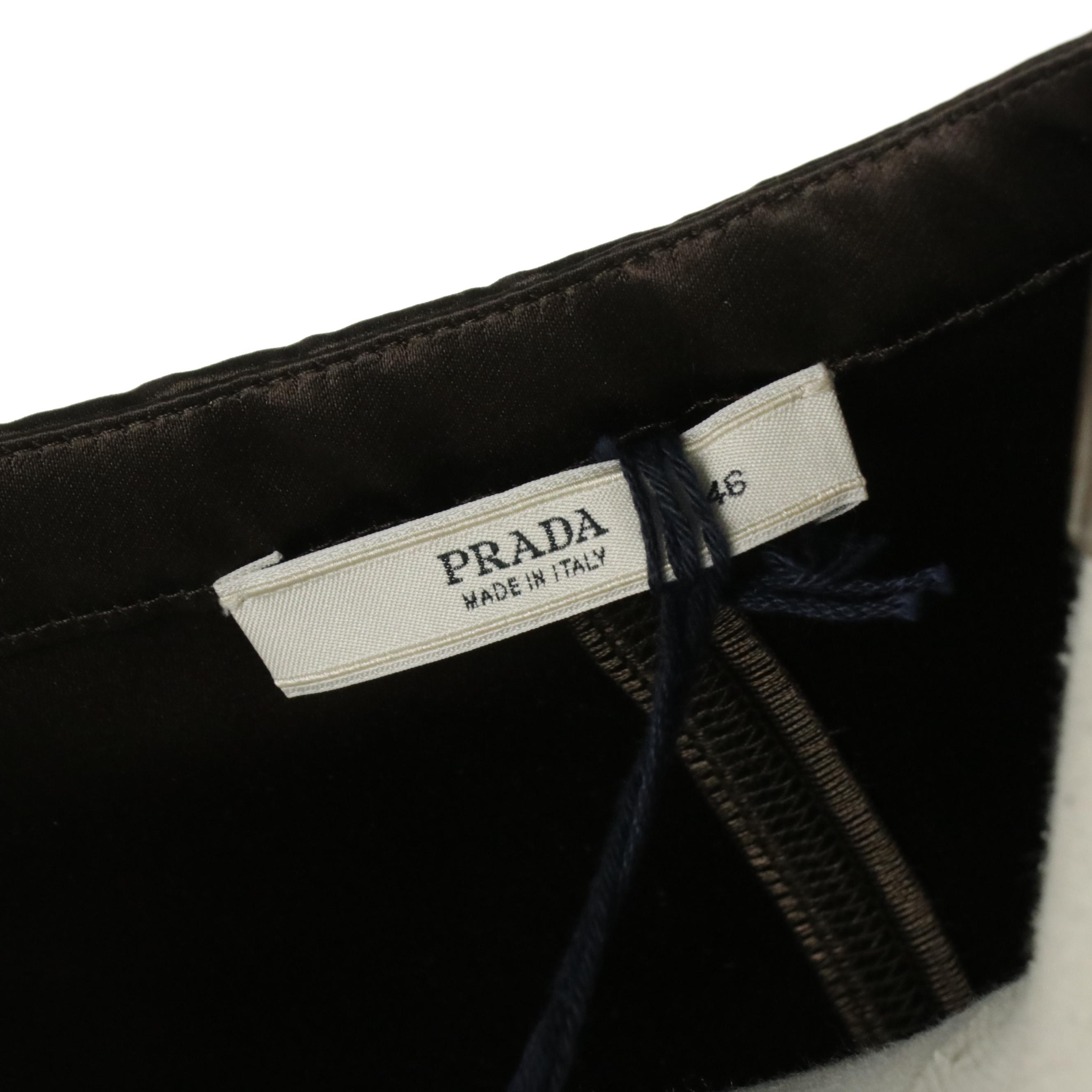 Prada Brown Silk Sleeveless Top with Tags