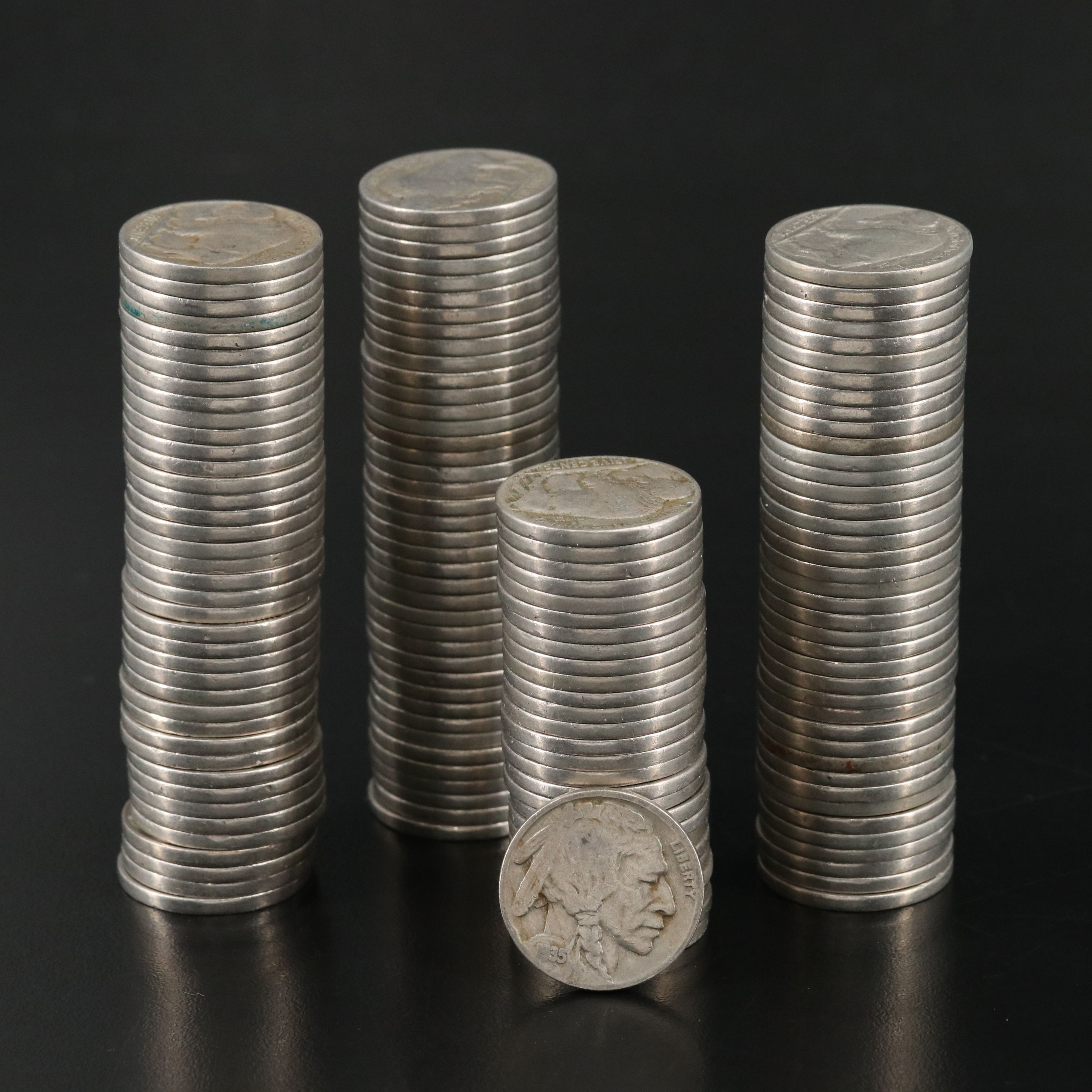 One Hundred Forty-Eight Buffalo Nickels with Full Dates