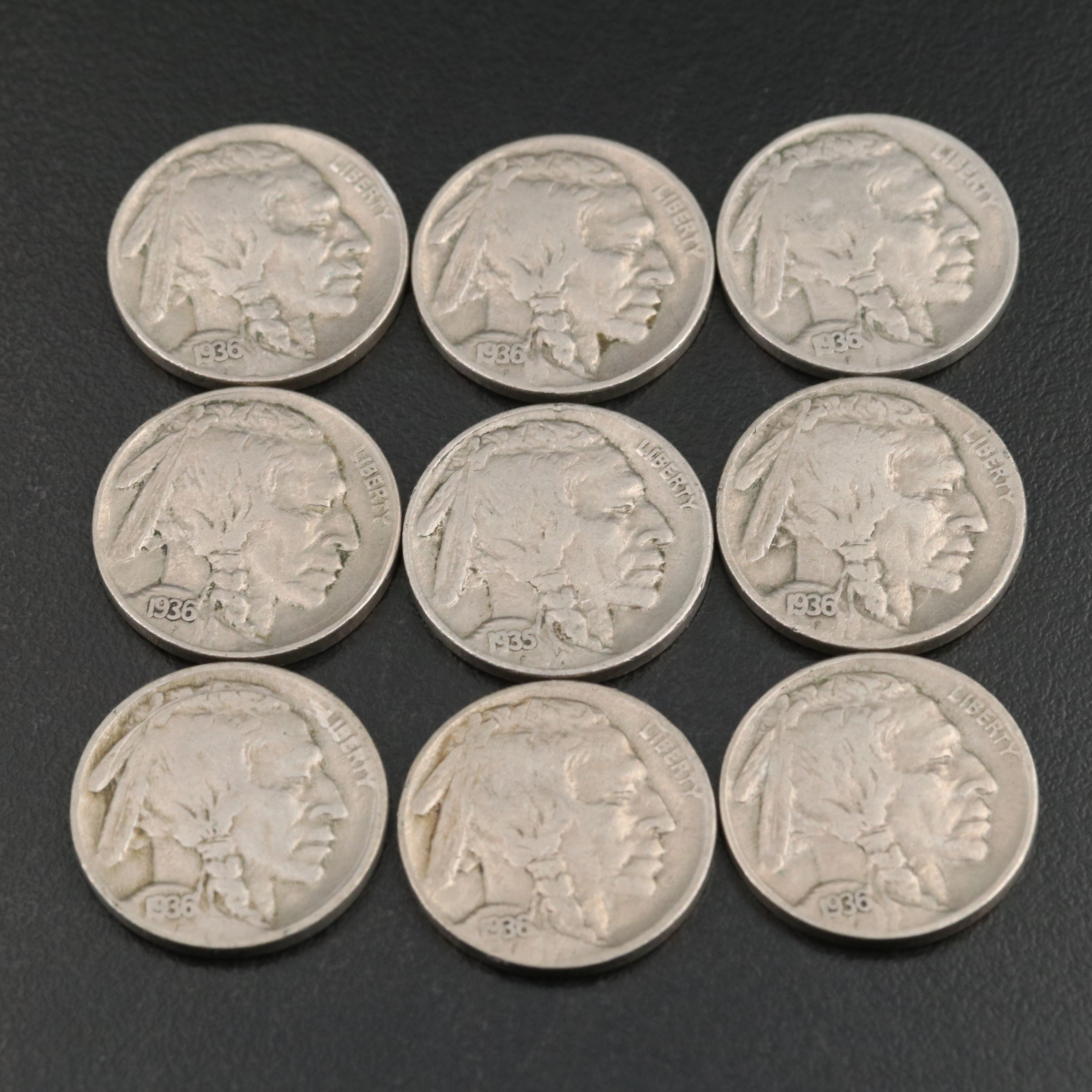 One Hundred Forty-Eight Buffalo Nickels with Full Dates