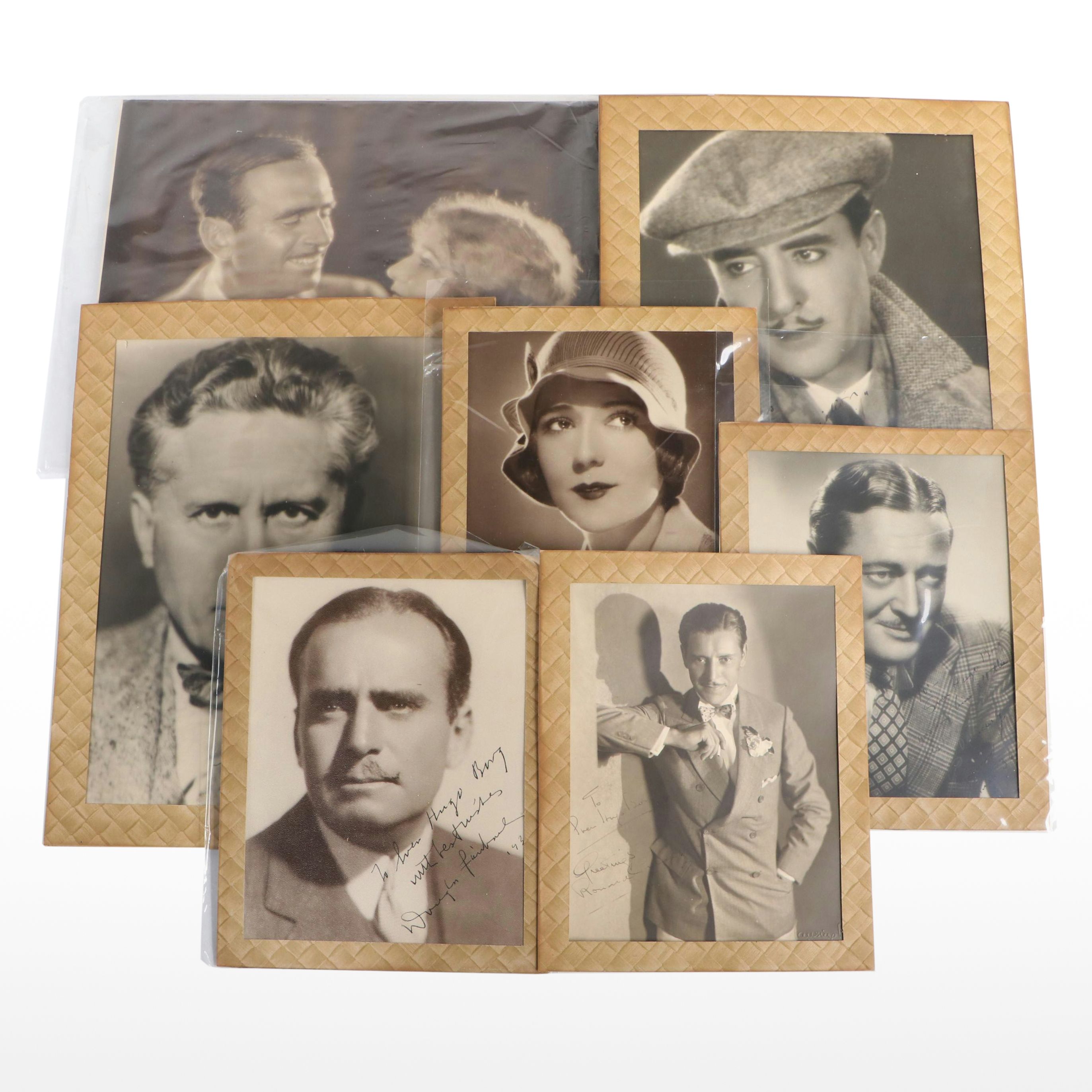 Douglas Fairbanks, Mary Pickford and Other Actor Signed Photographs
