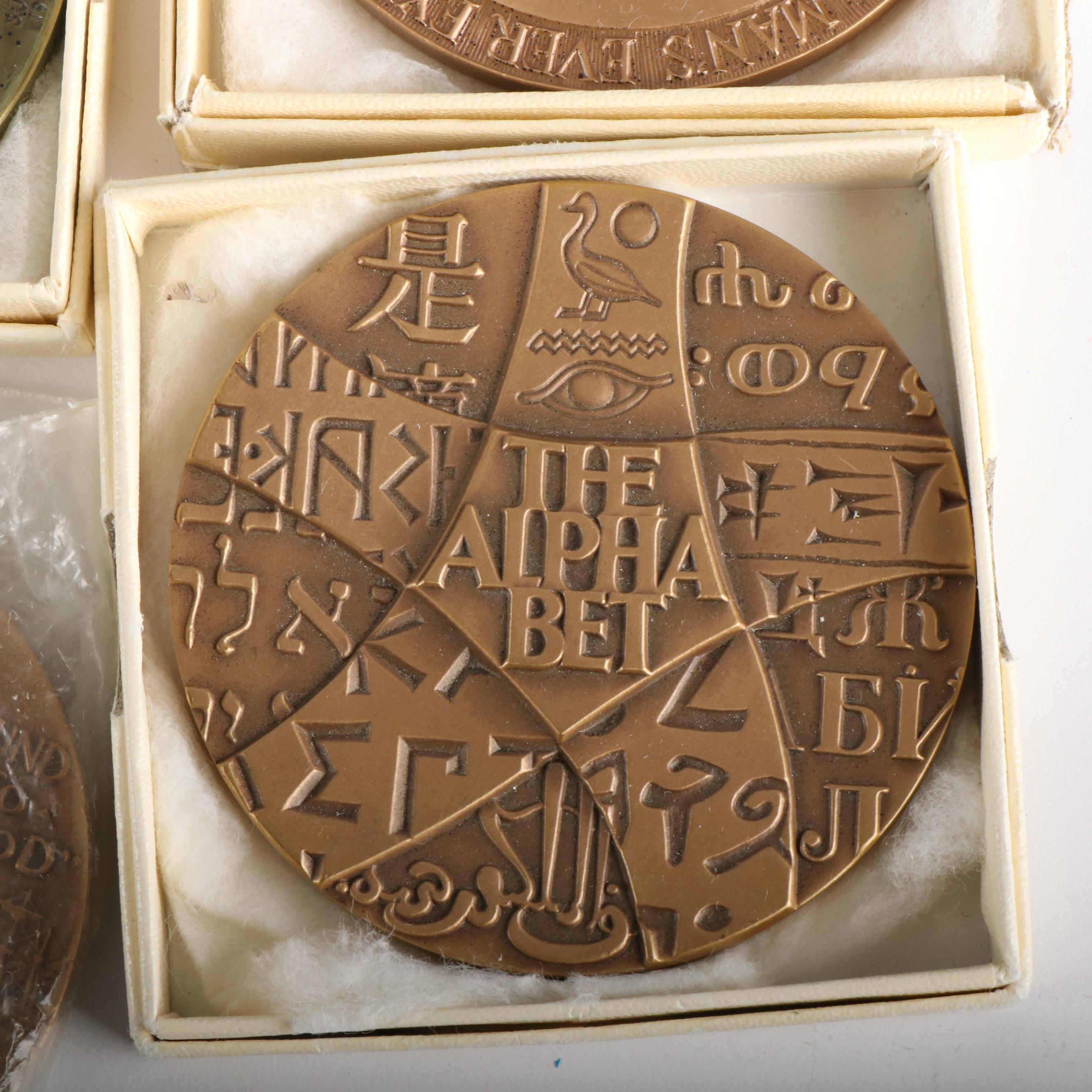 Thirty-Two Commemorative Bronze Medals, Society of Medalists, 1960s-1980s