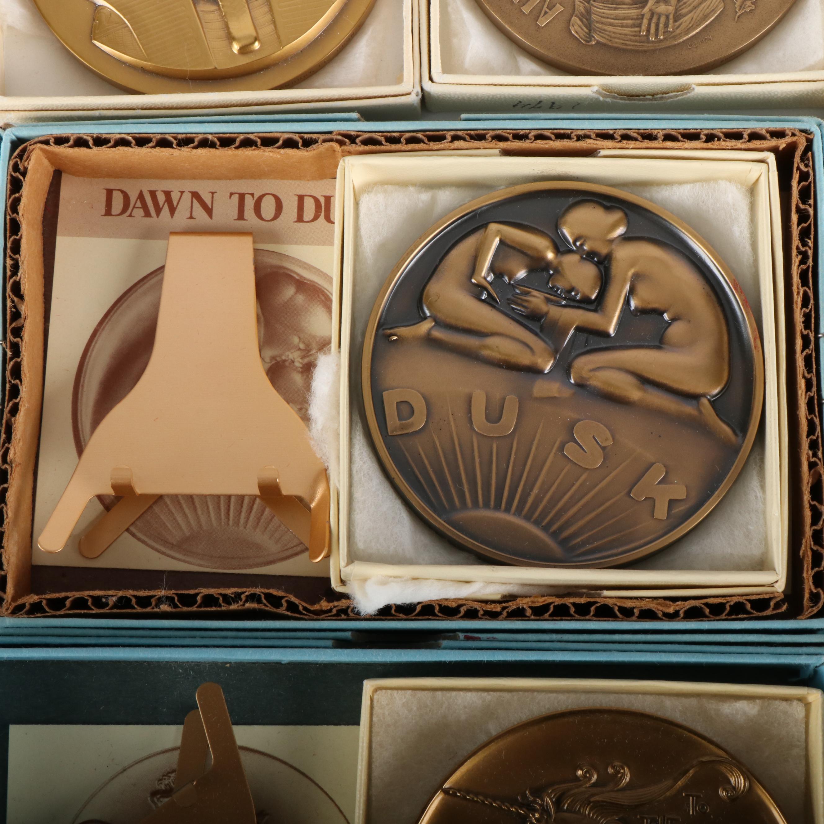 Thirty-Two Commemorative Bronze Medals, Society of Medalists, 1960s-1980s