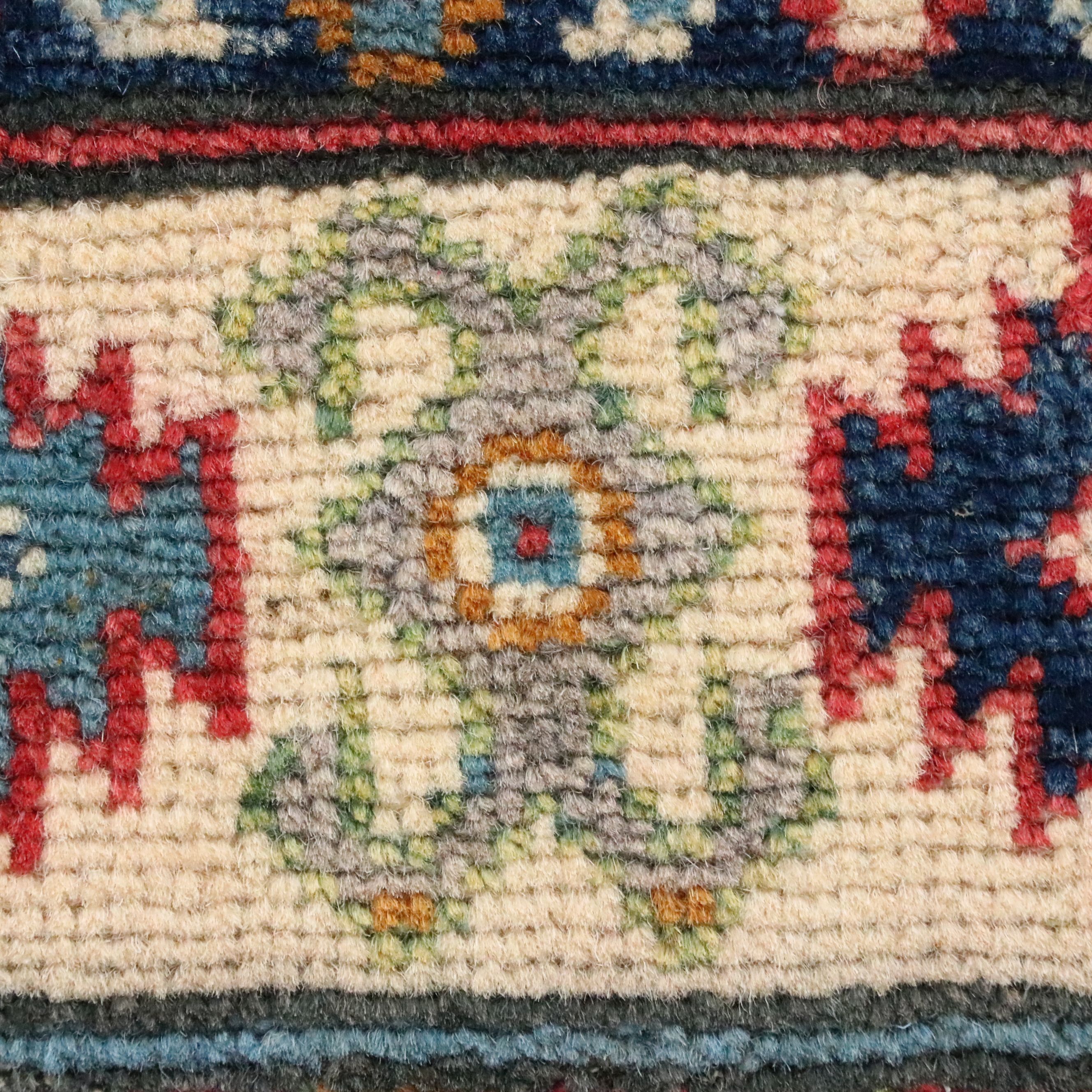 3'3 x 4'11 Hand-Knotted Afghan Kazak Area Rug