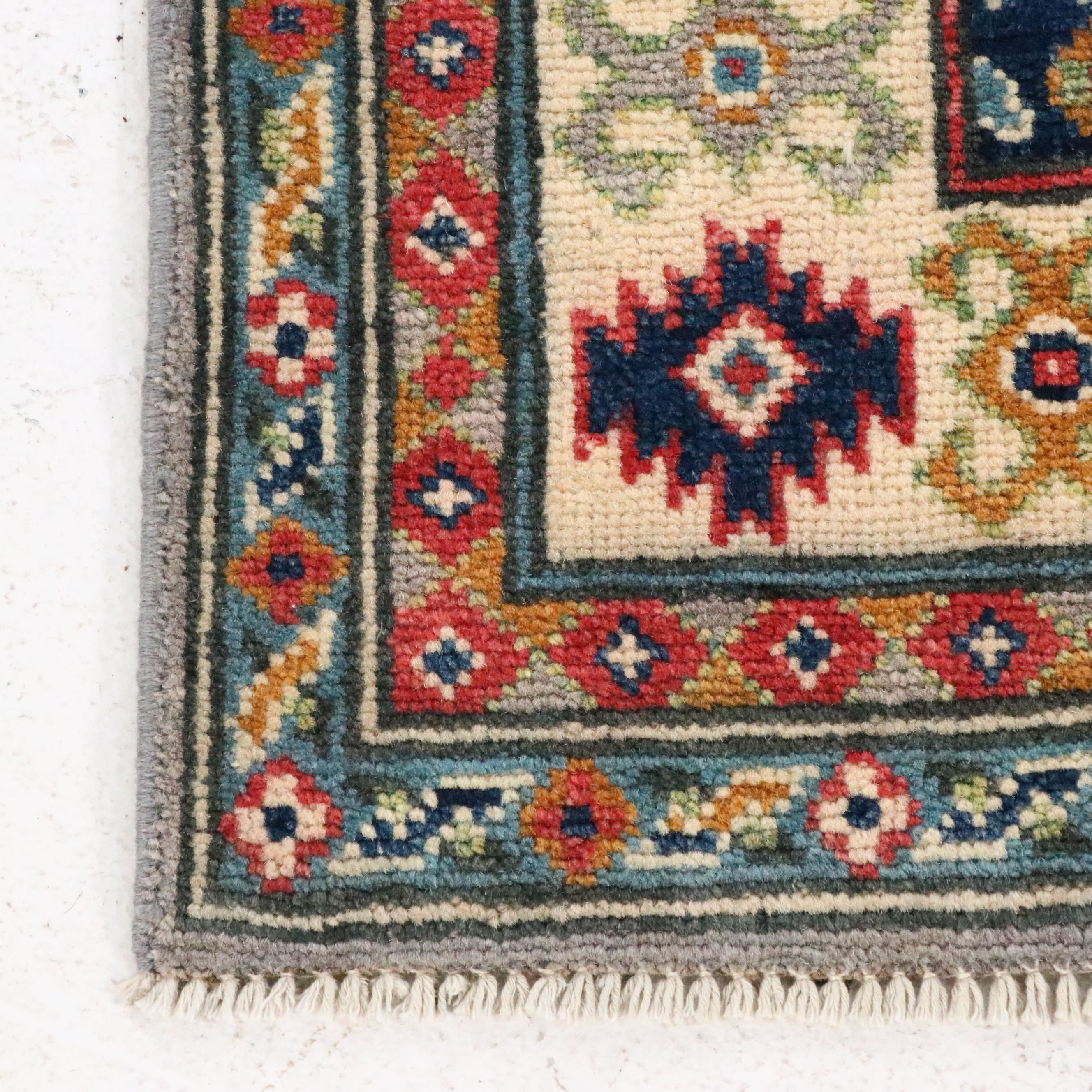 3'3 x 4'11 Hand-Knotted Afghan Kazak Area Rug