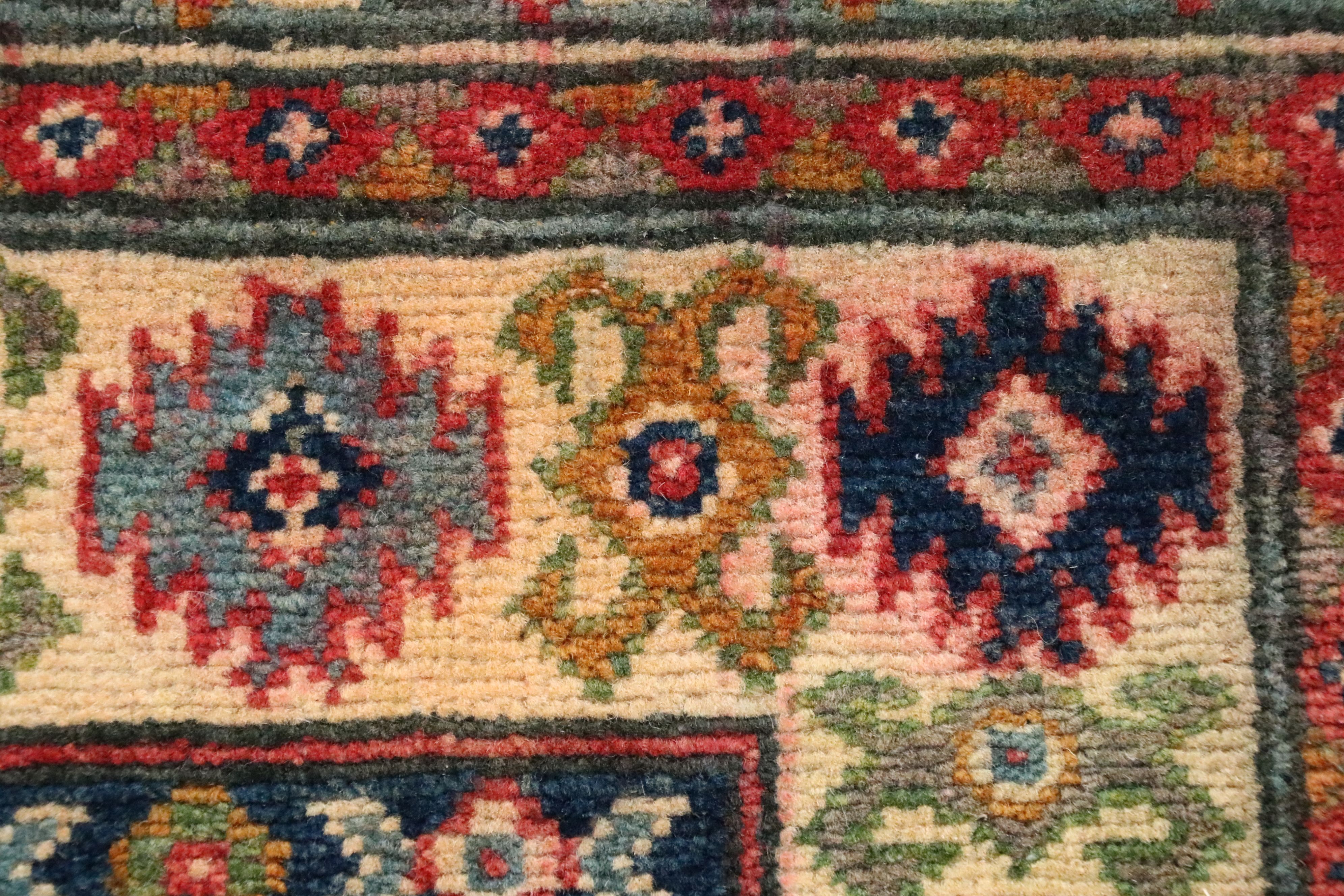 3'3 x 4'11 Hand-Knotted Afghan Kazak Area Rug