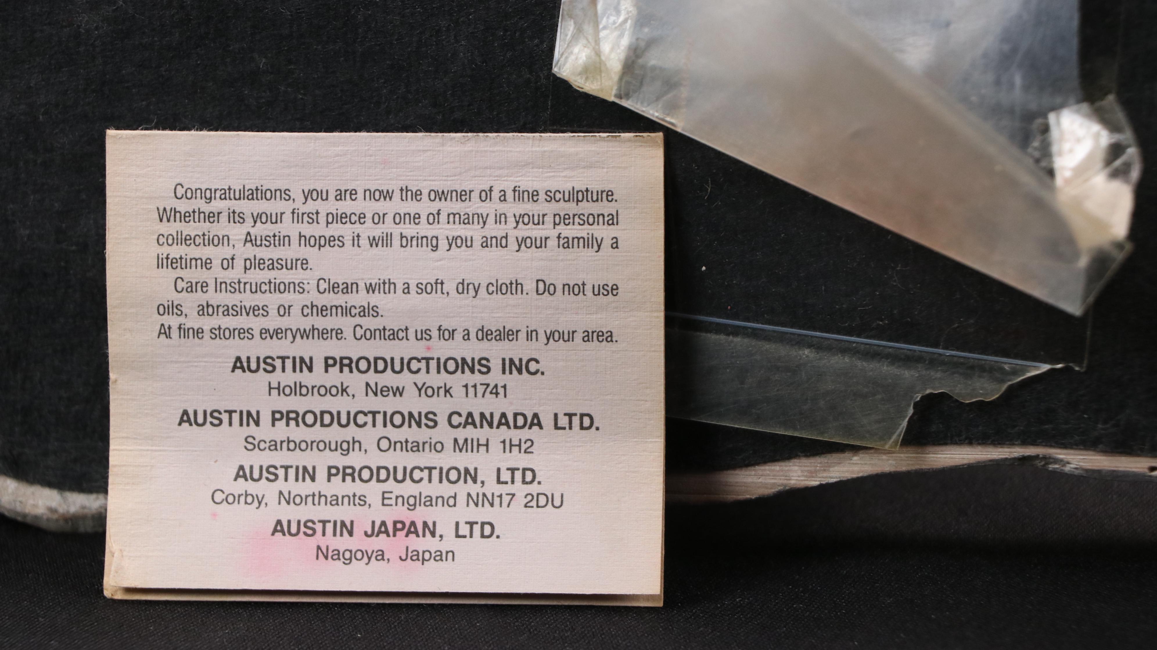 David Fisher Austin Productions Inc. Ceramic Sculpture "Woman With Fawn," 1981