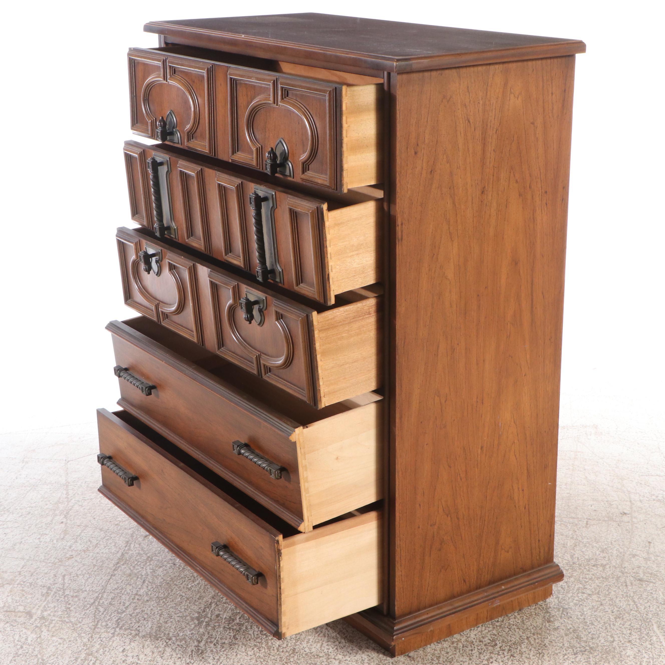 Mediterranean Style Veneered Chest of Drawers