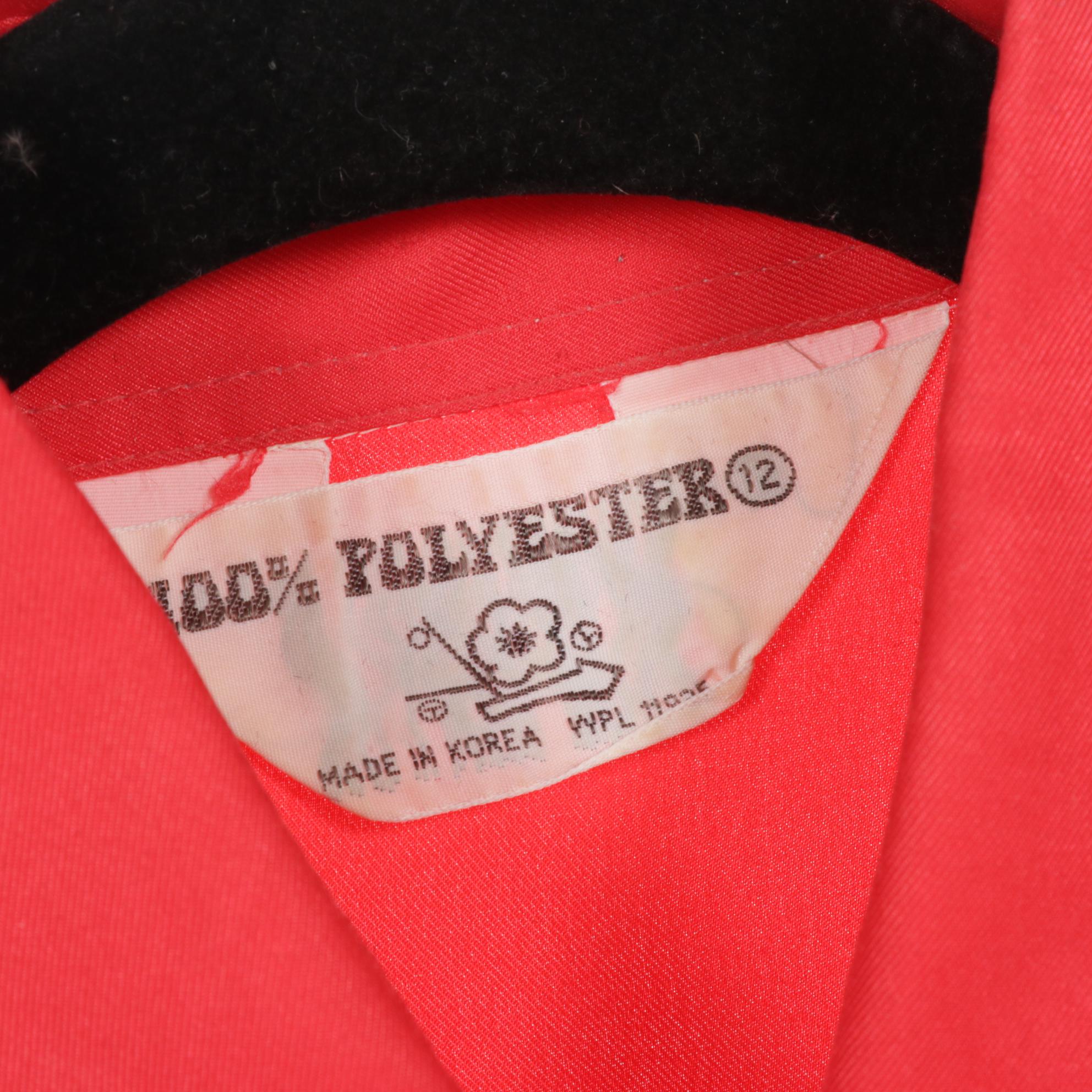 Burgundy Velour & Red Wool Blazers, Polka Dot Ascot Blouses & More, 1970-90s