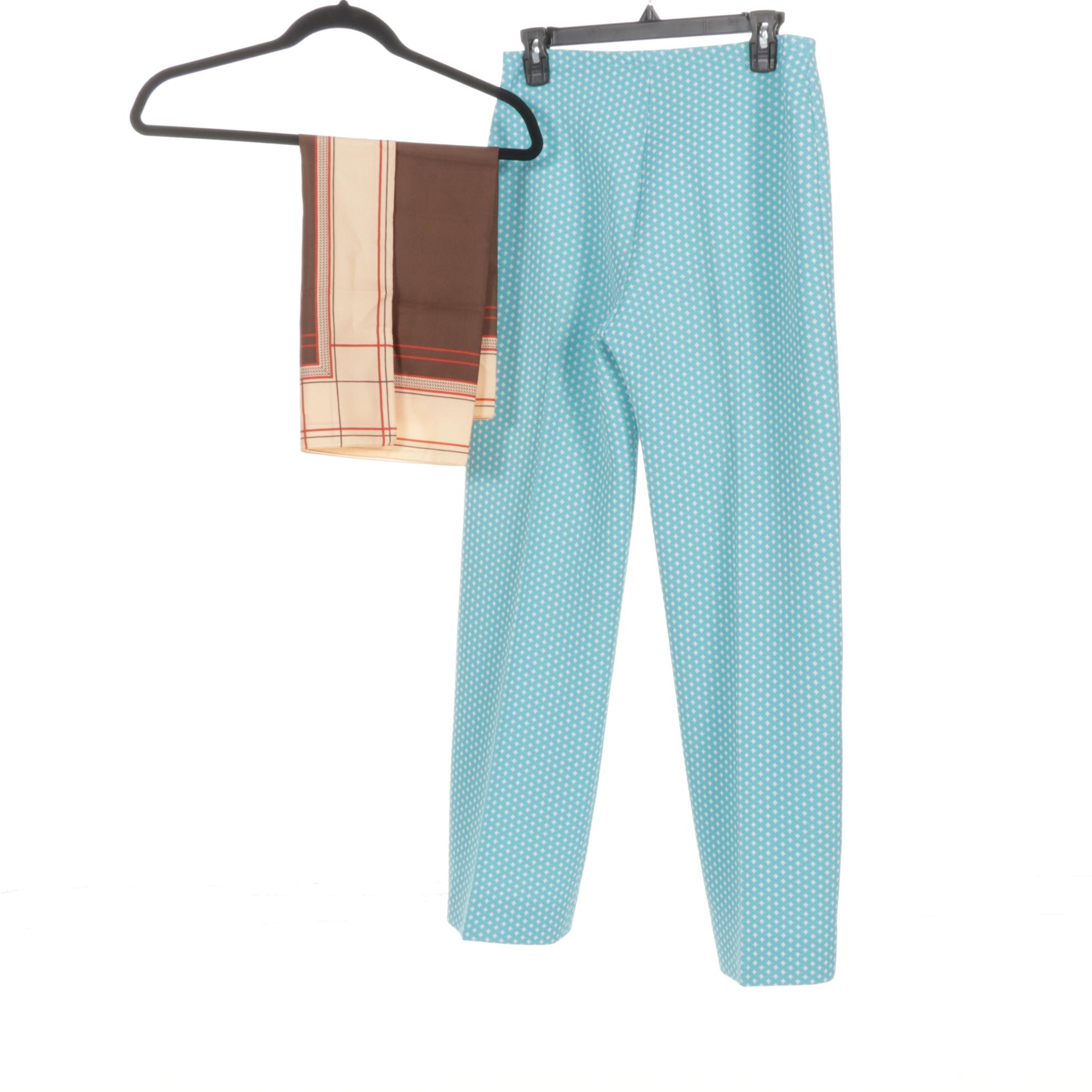 Burgundy Velour & Red Wool Blazers, Polka Dot Ascot Blouses & More, 1970-90s