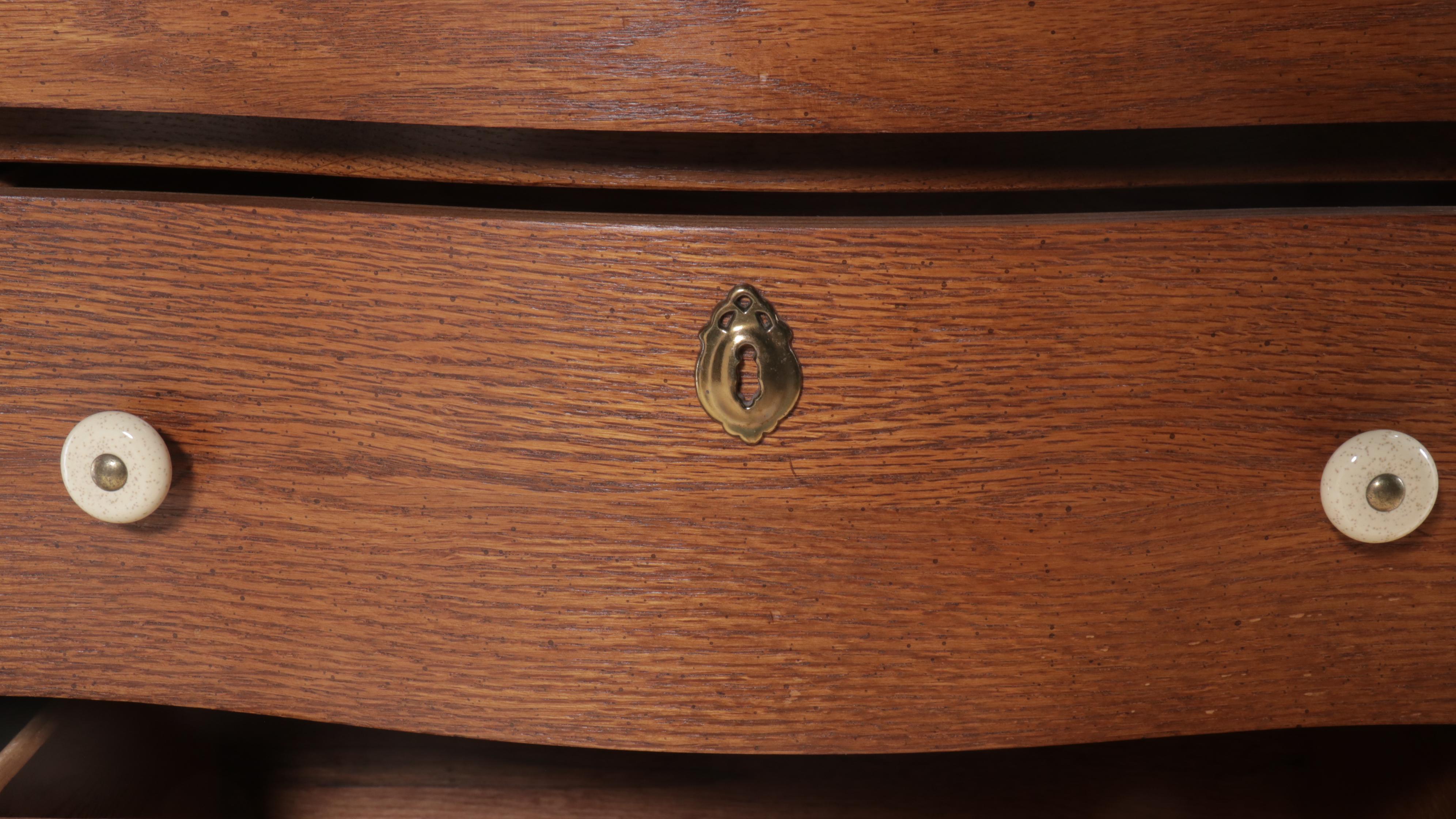 Victorian Style Oak Tall Chest
