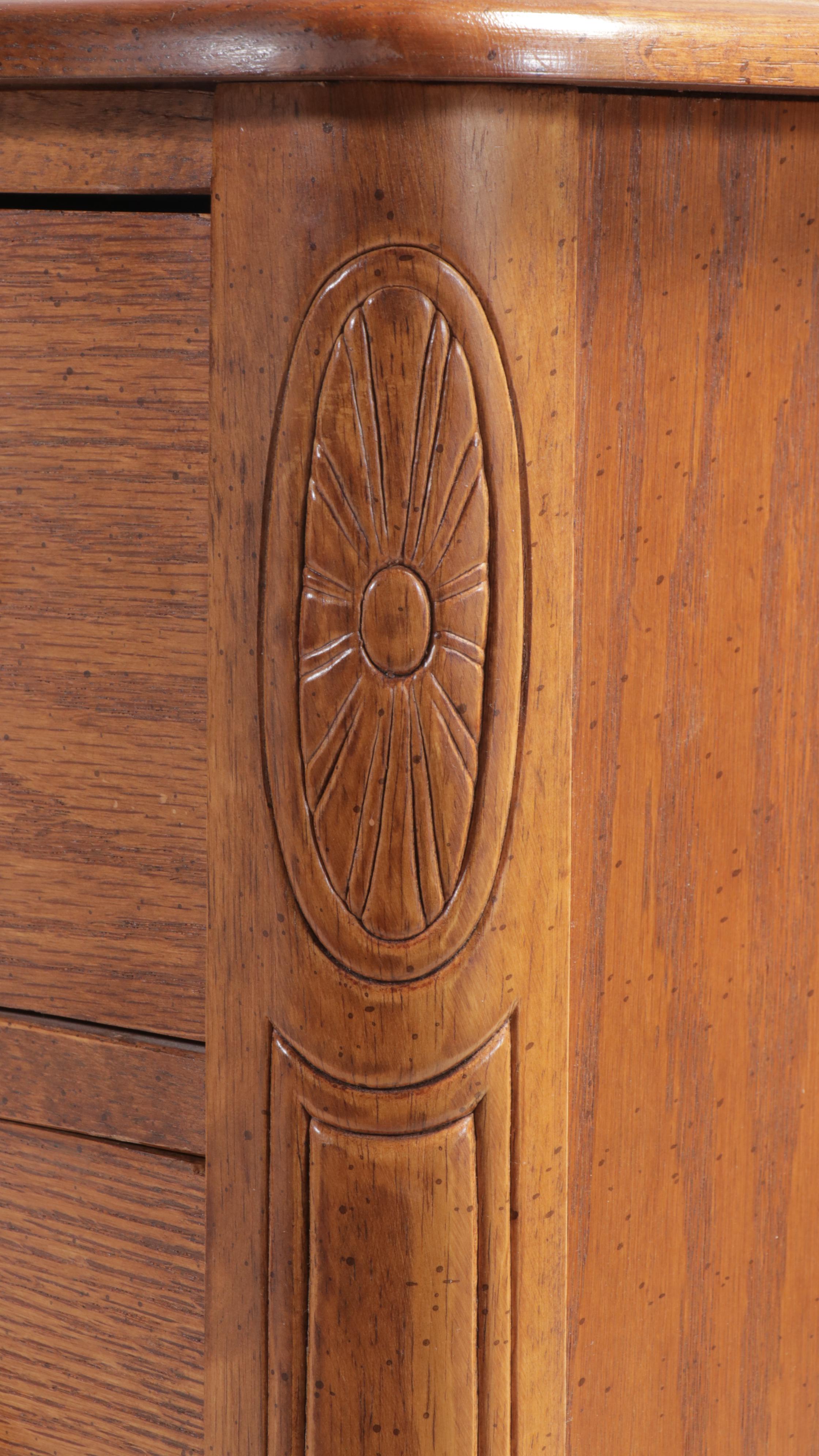 Victorian Style Oak Tall Chest