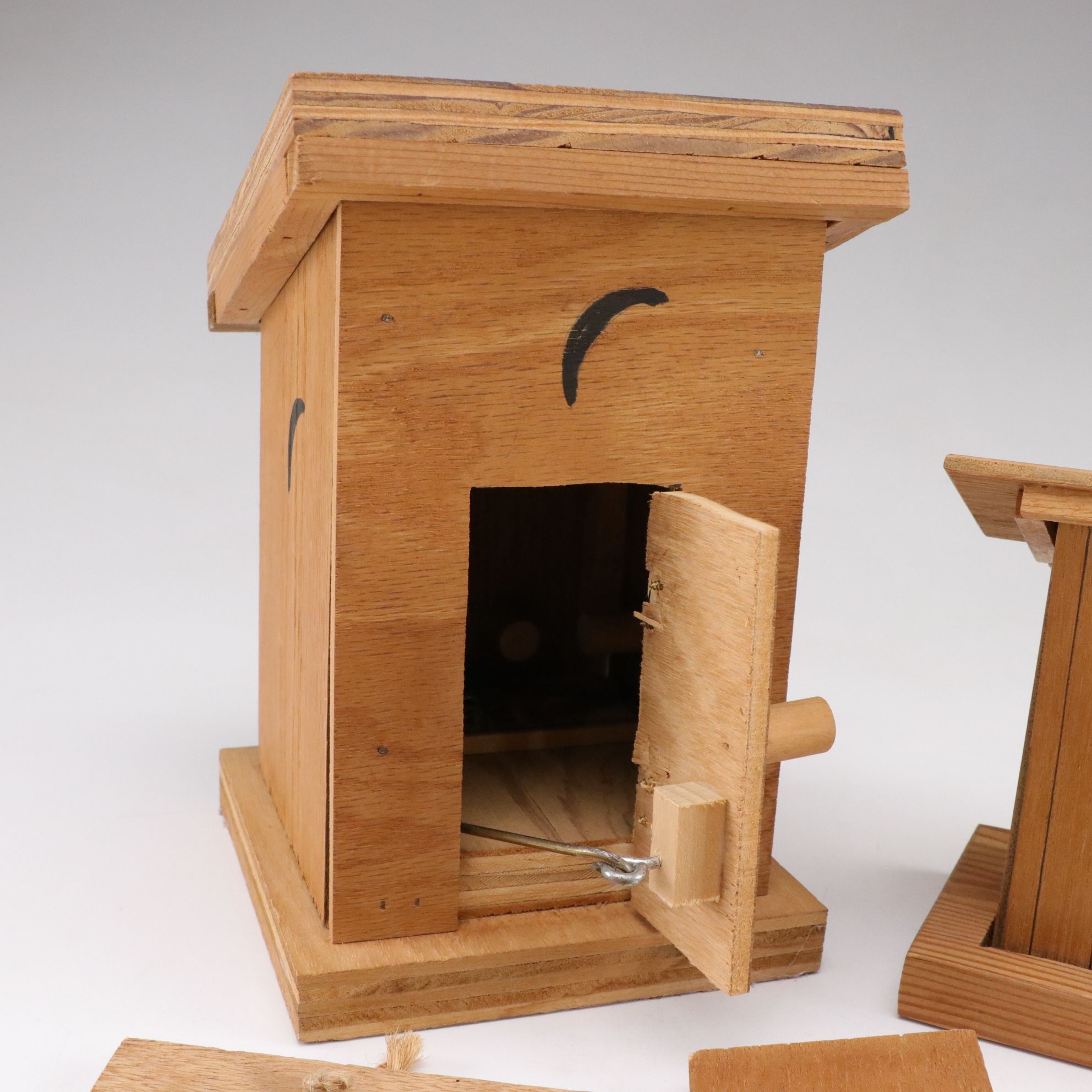 Wooden "Exploding Outhouse" Model Kits