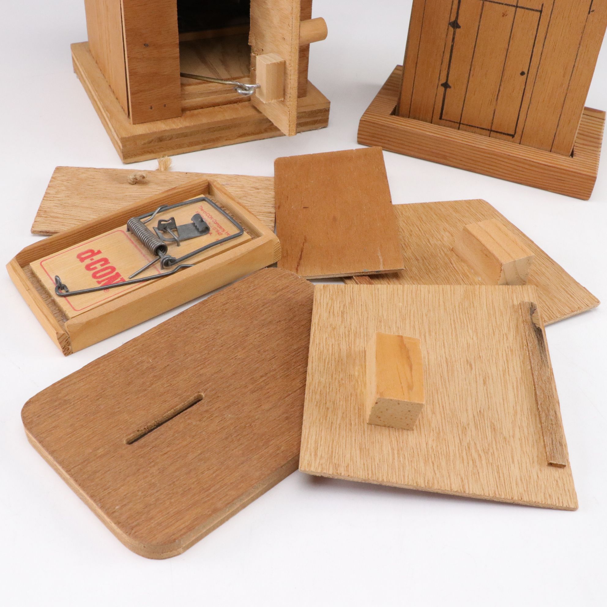 Wooden "Exploding Outhouse" Model Kits
