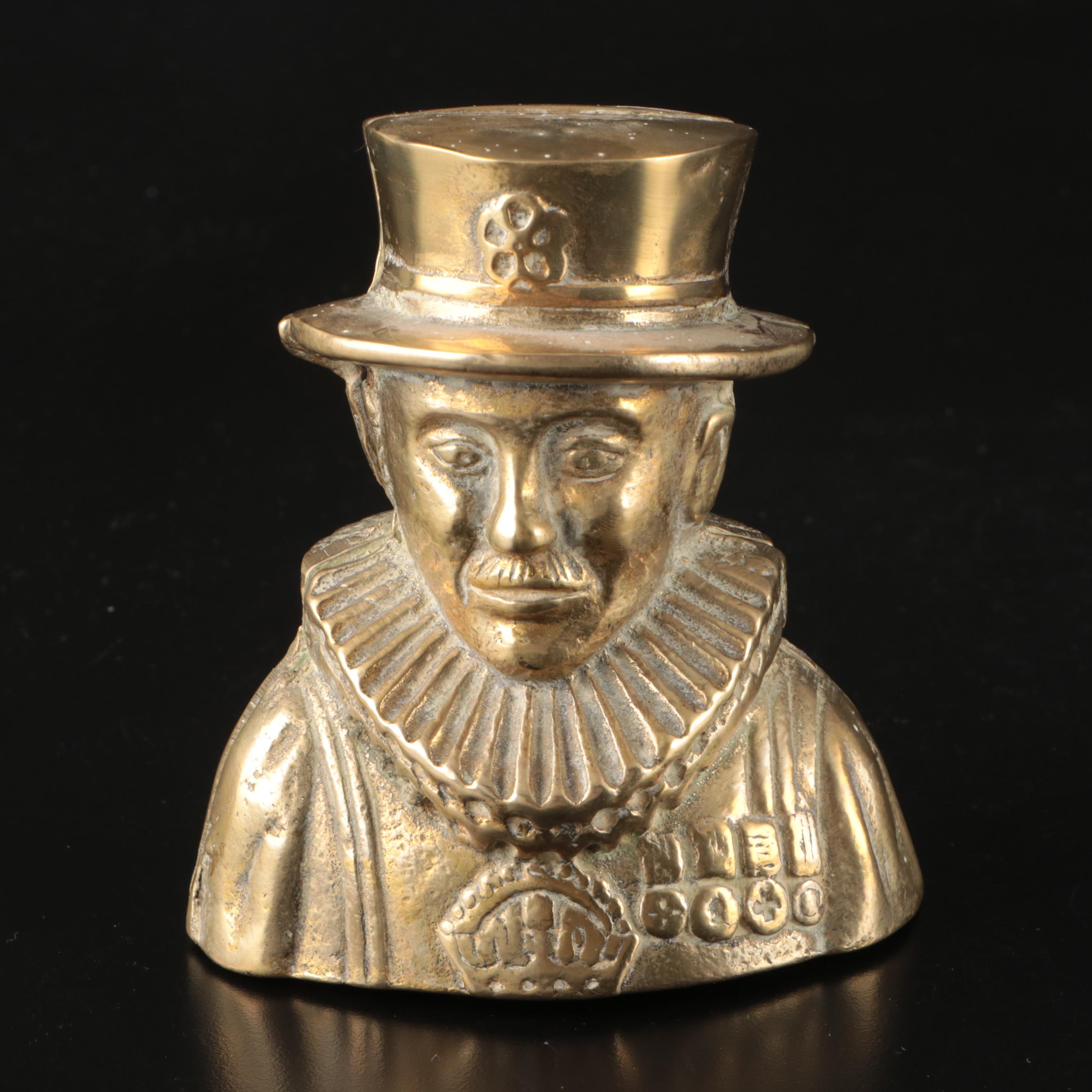 English Brass Figural Coin Banks