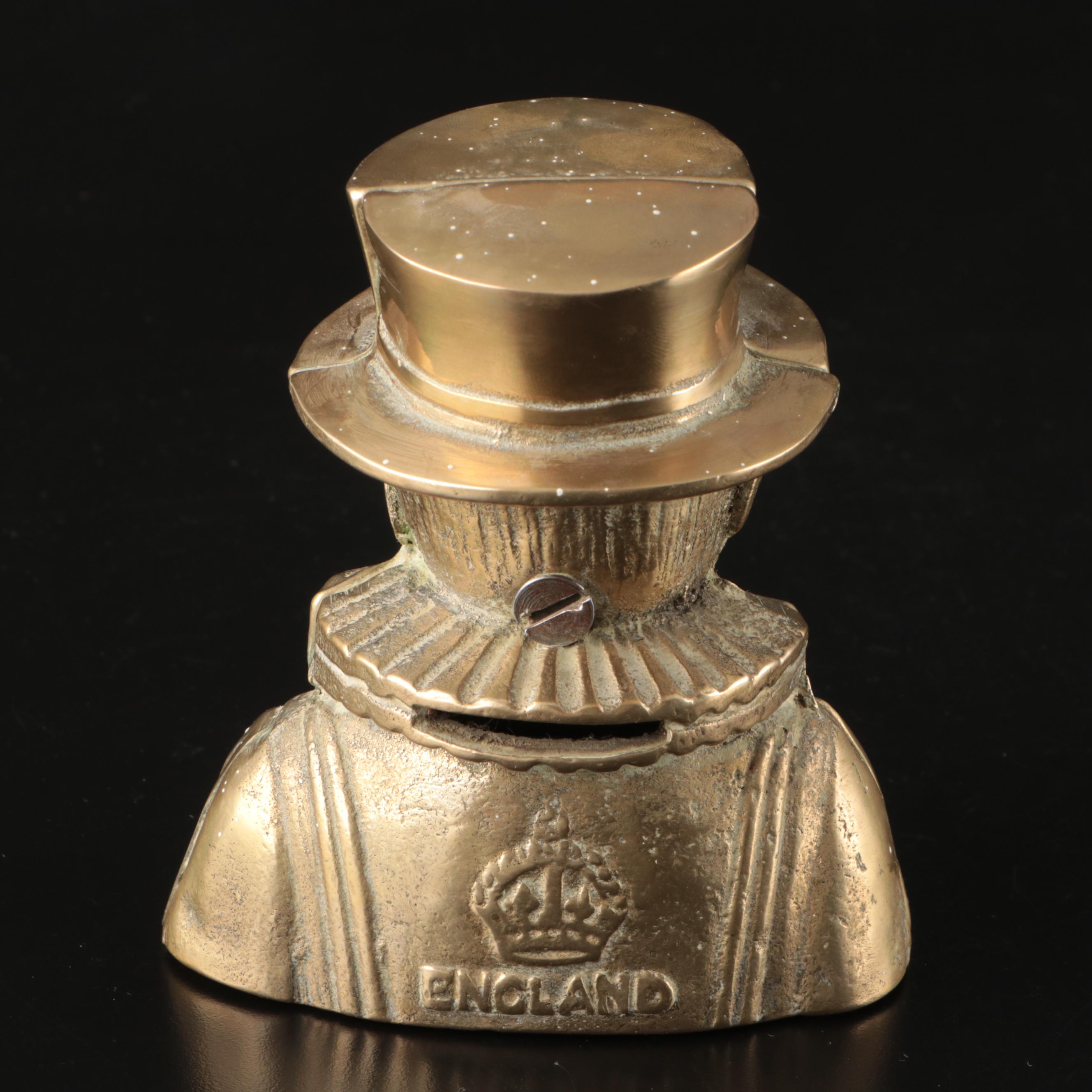 English Brass Figural Coin Banks
