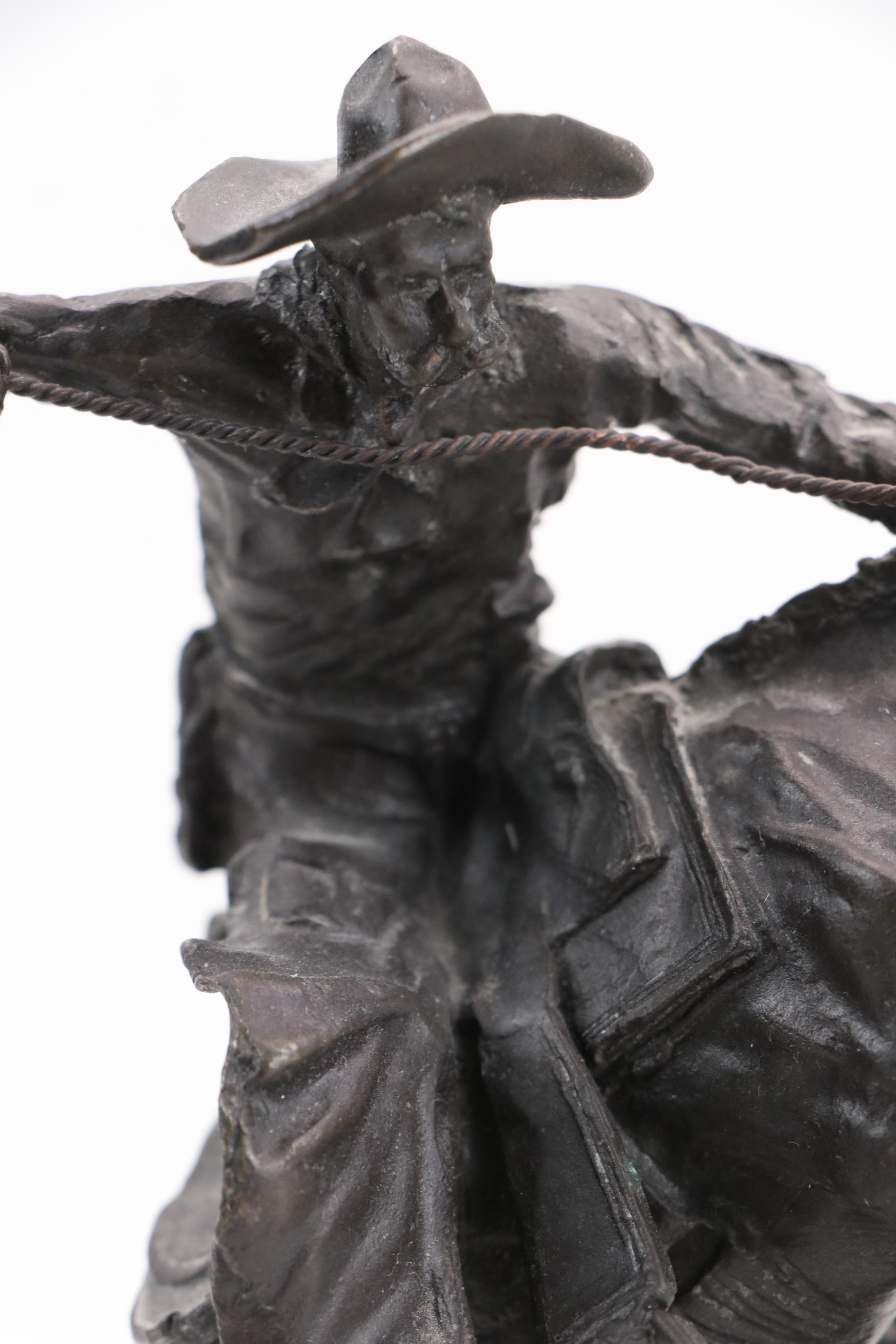 Bronze Sculpture After Frederic Remington "Bronco Buster"