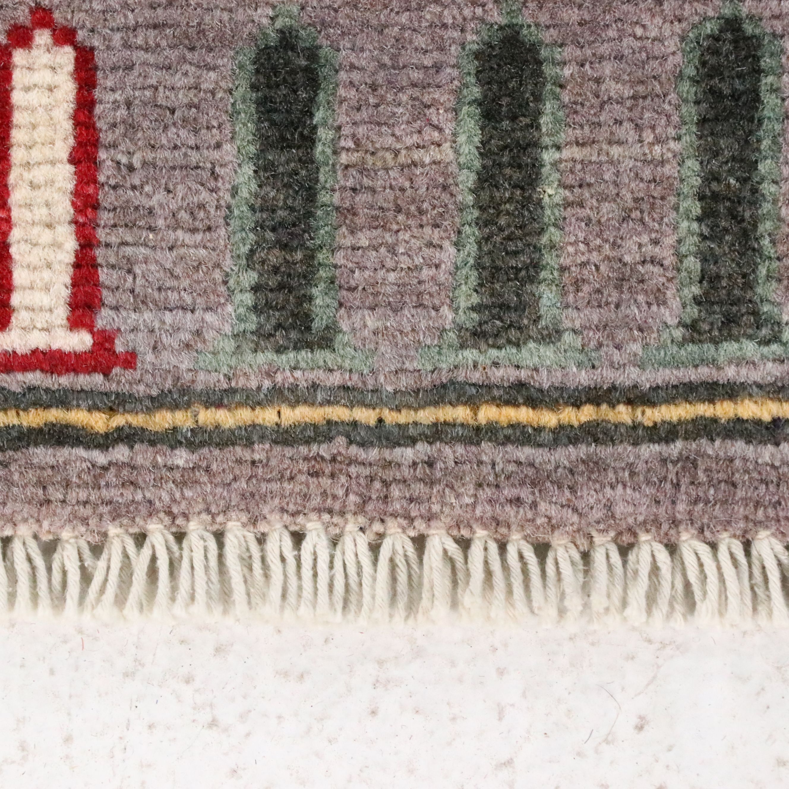 4'11 x 6'8 Hand-Knotted Afghan Pictorial War Area Rug