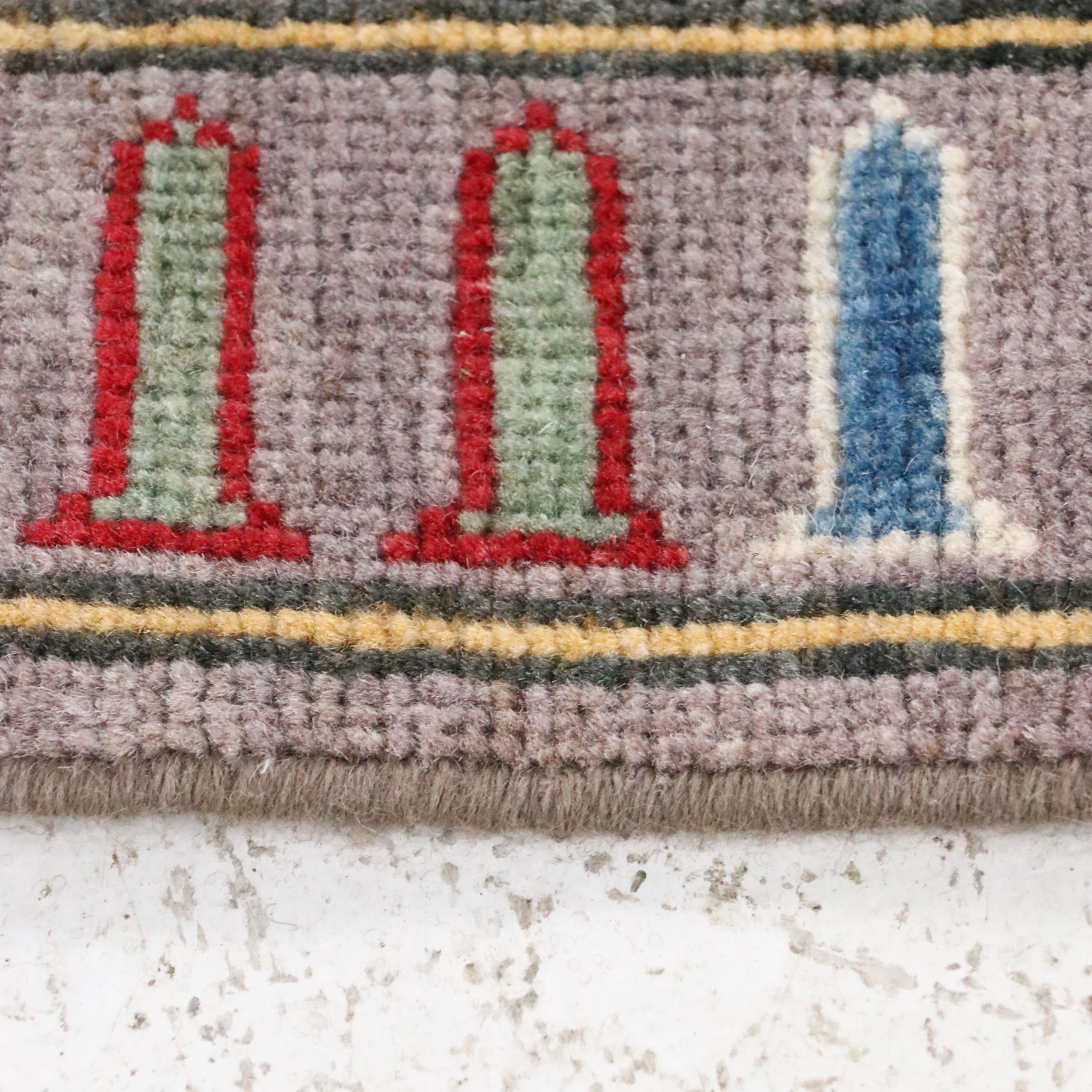 4'11 x 6'8 Hand-Knotted Afghan Pictorial War Area Rug