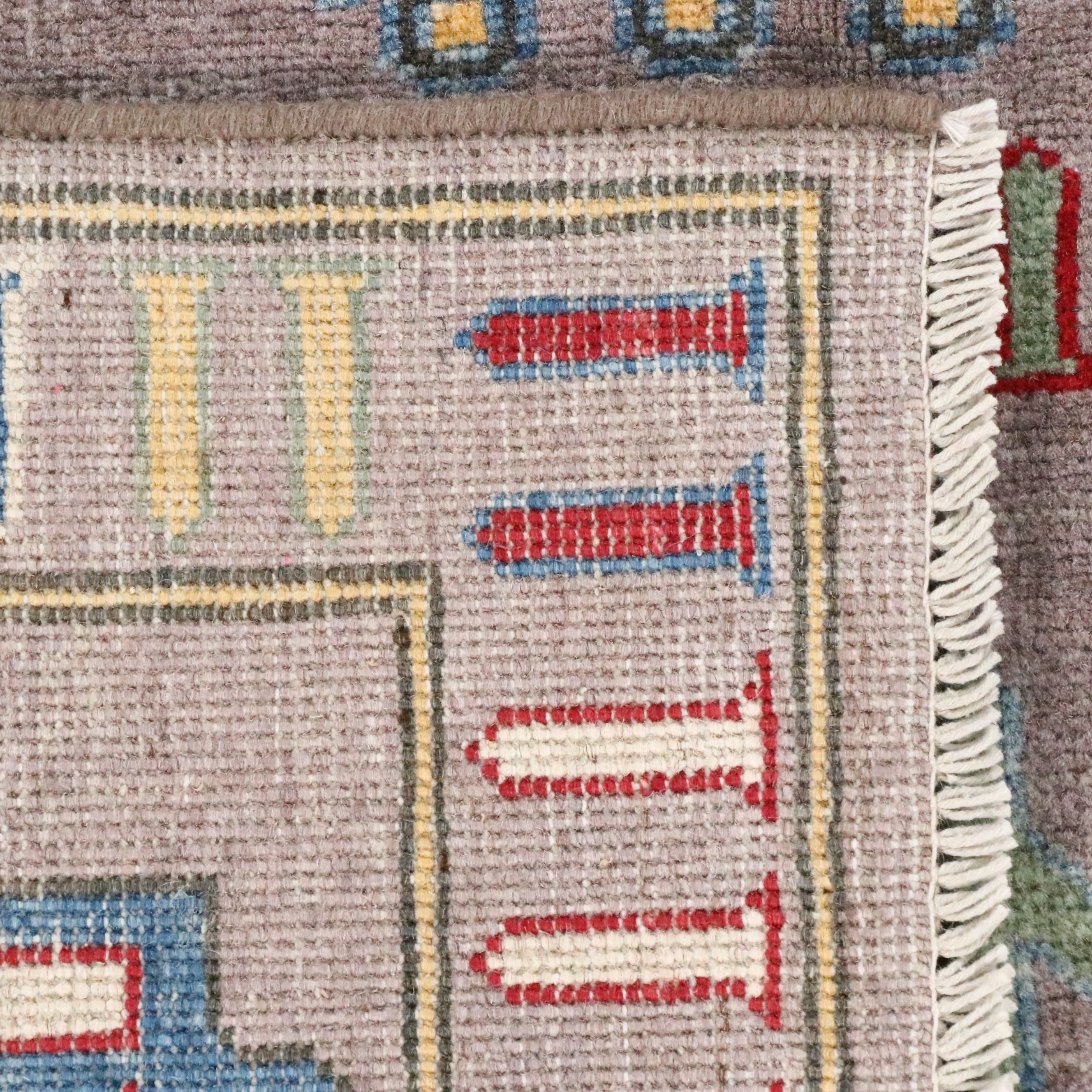 4'11 x 6'8 Hand-Knotted Afghan Pictorial War Area Rug