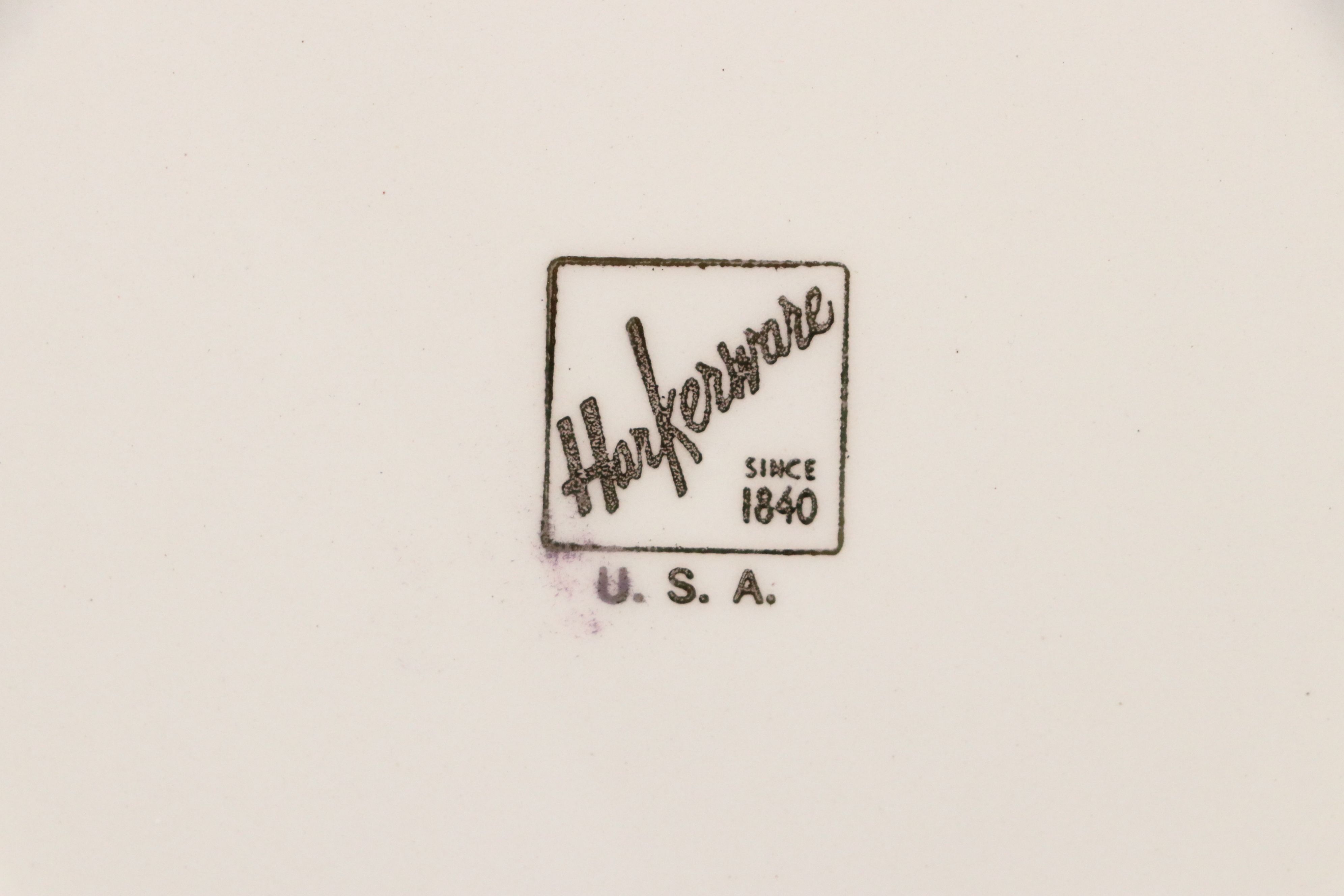 Vintage Harkenware Ceramic Winter Scene Tableware,  Mid to Late 20th Century