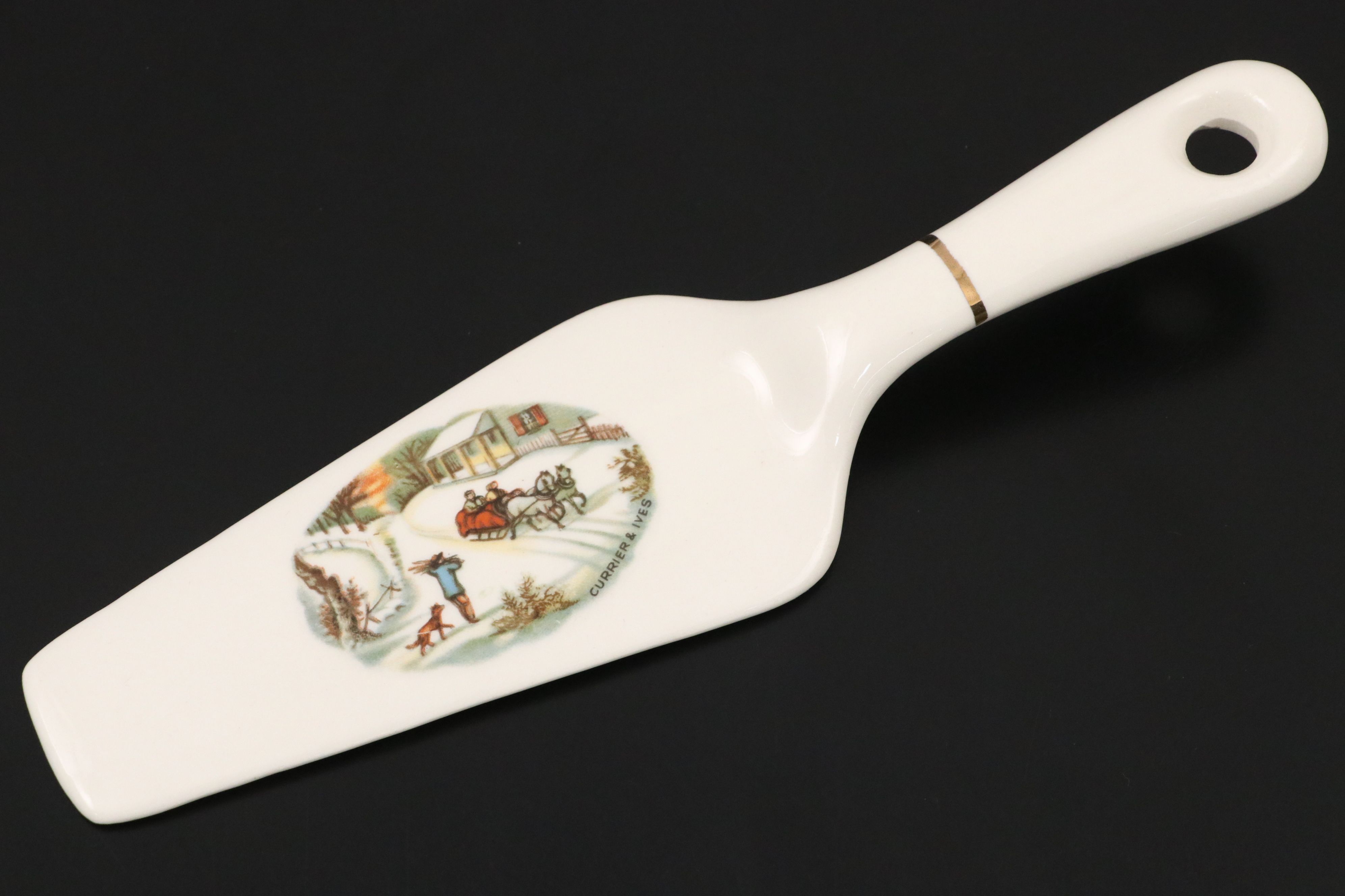 Vintage Harkenware Ceramic Winter Scene Tableware,  Mid to Late 20th Century