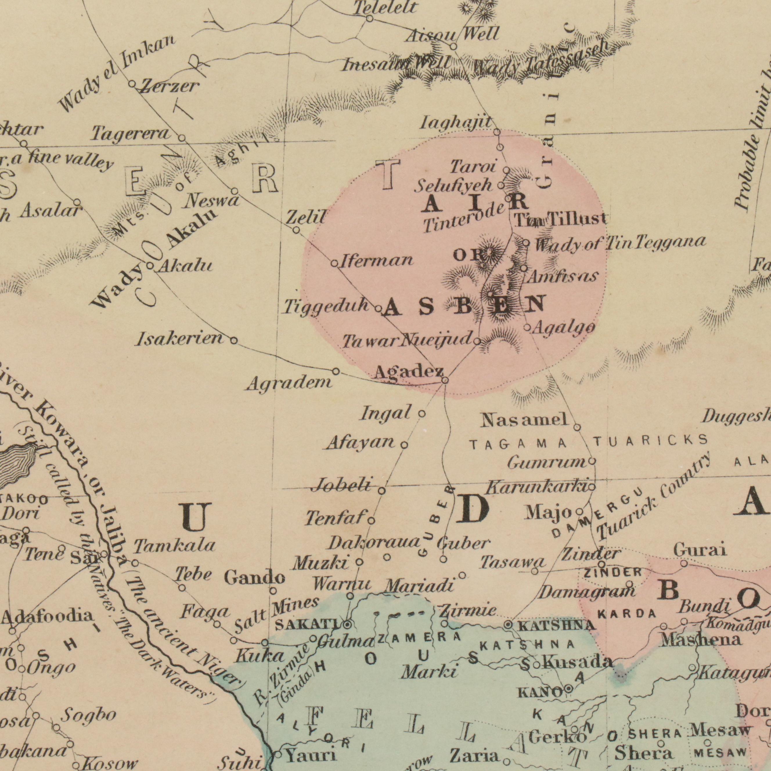 J.H. Colton & Co. Hand-Colored Engraved Map "Africa North Western," circa 1855