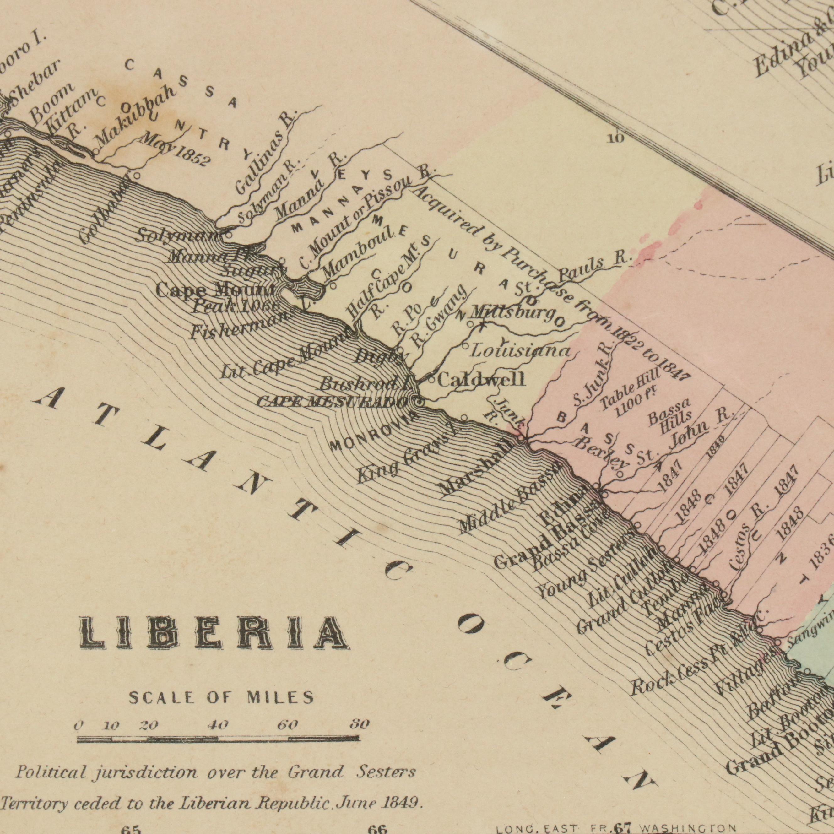 J.H. Colton & Co. Hand-Colored Engraved Map "Africa North Western," circa 1855