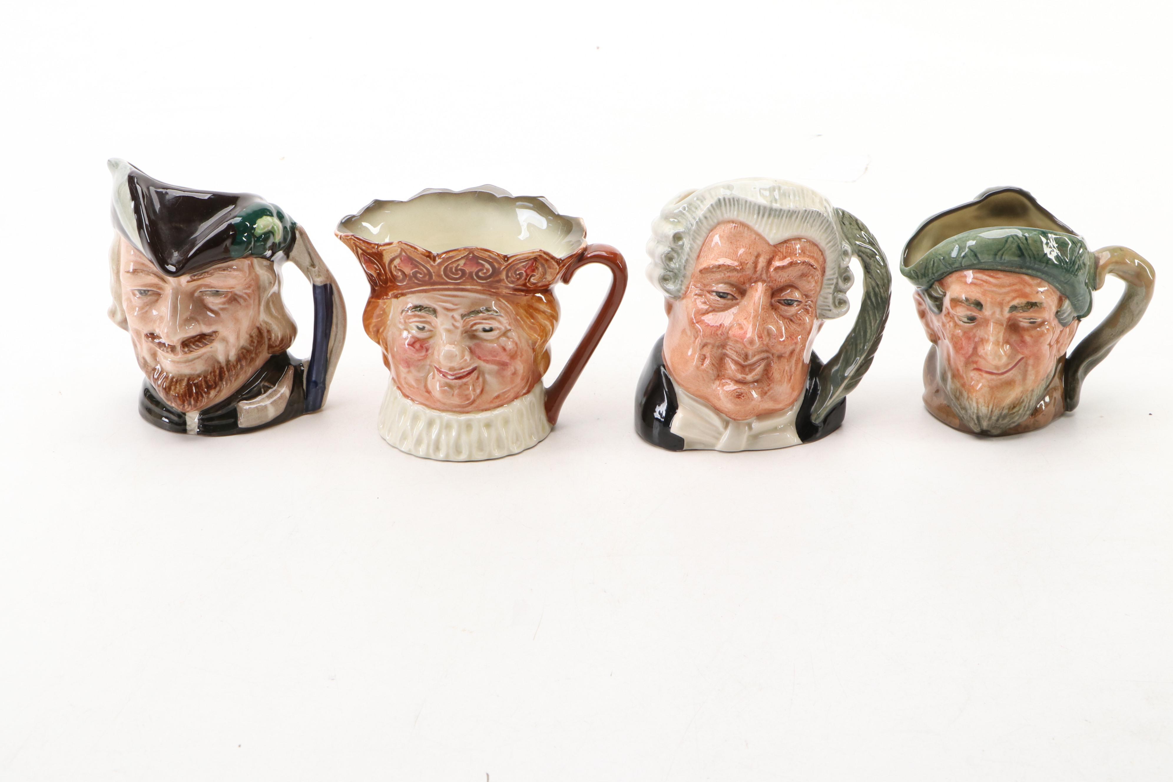 Royal Doulton Winston Churchill Toby Jug with Robin Hood and More Character Mugs