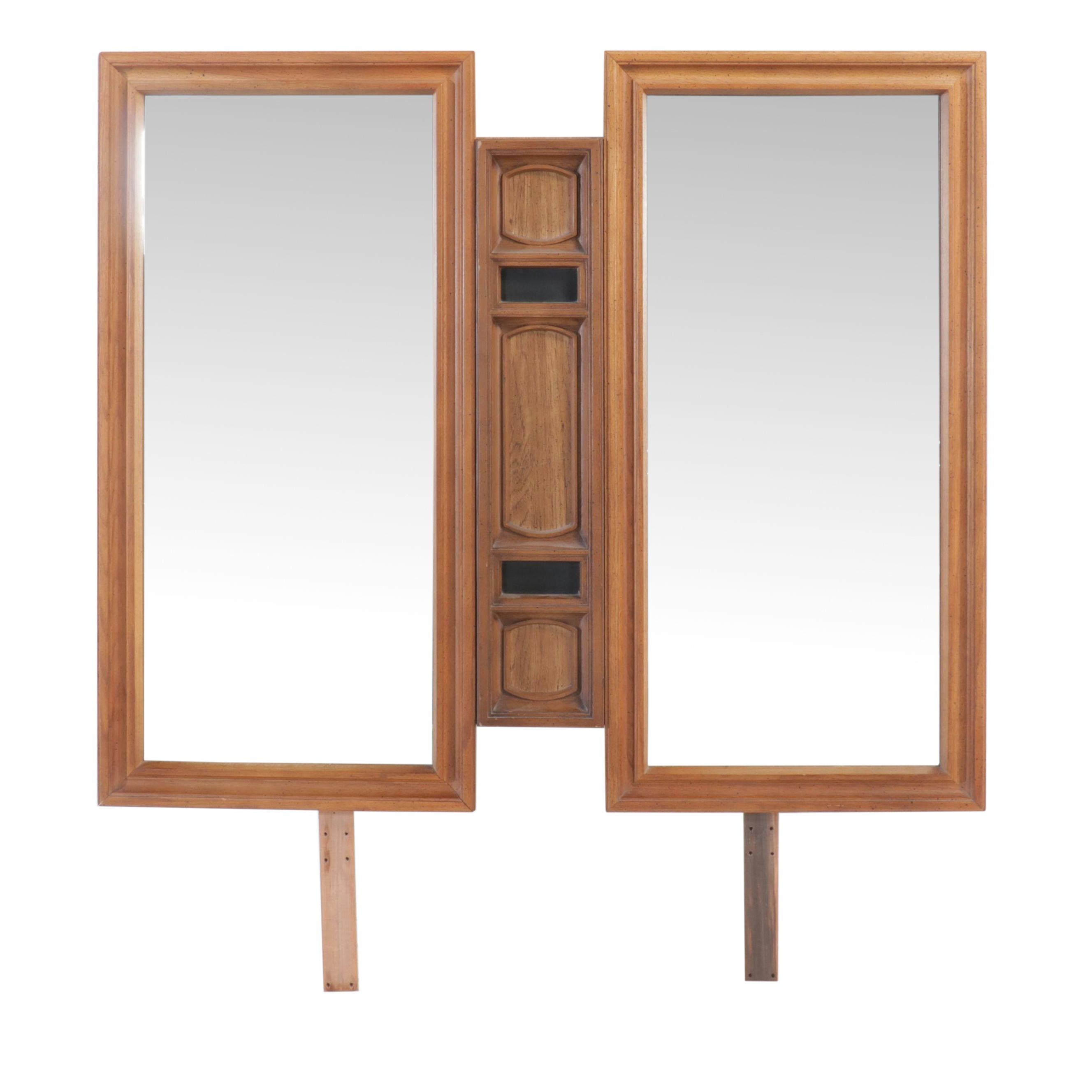 Bassett Furniture "Penthouse Pecan" Dresser with Mirror, Mid to Late 20th C.