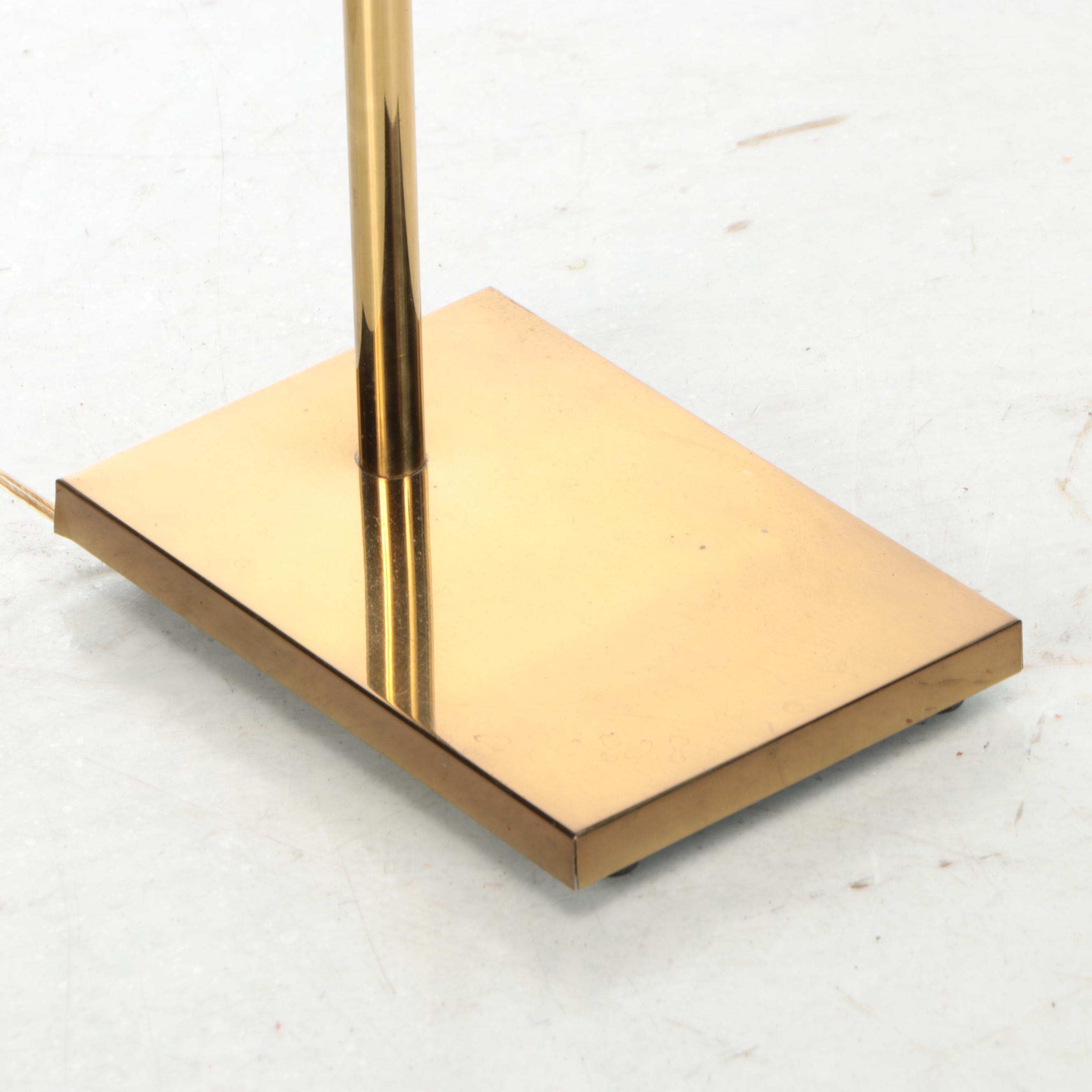 Two Brass Pharmacy Floor Lamps, Mid to Late 20th Century