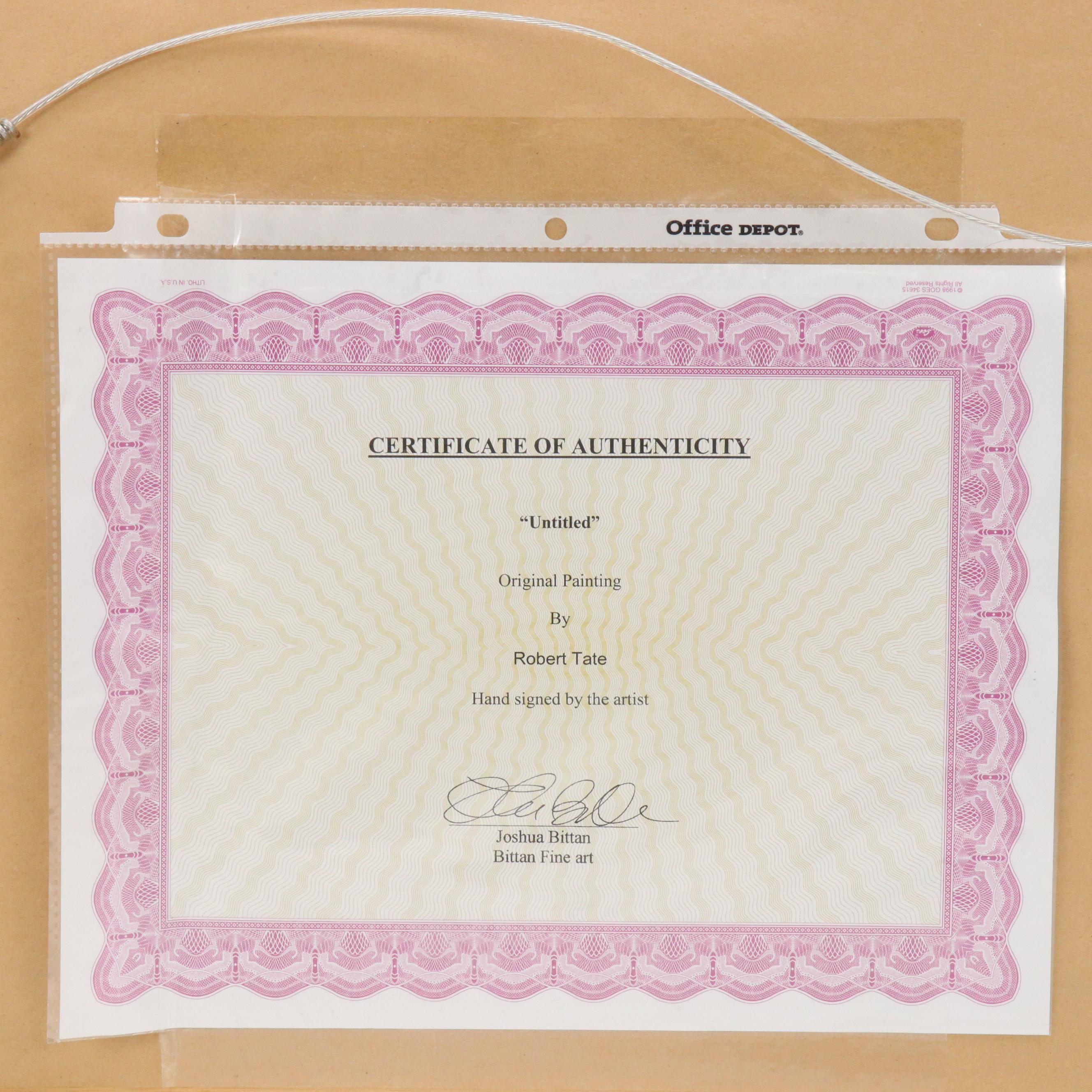 Robert Tate Indigenous People Genre Gouache Painting