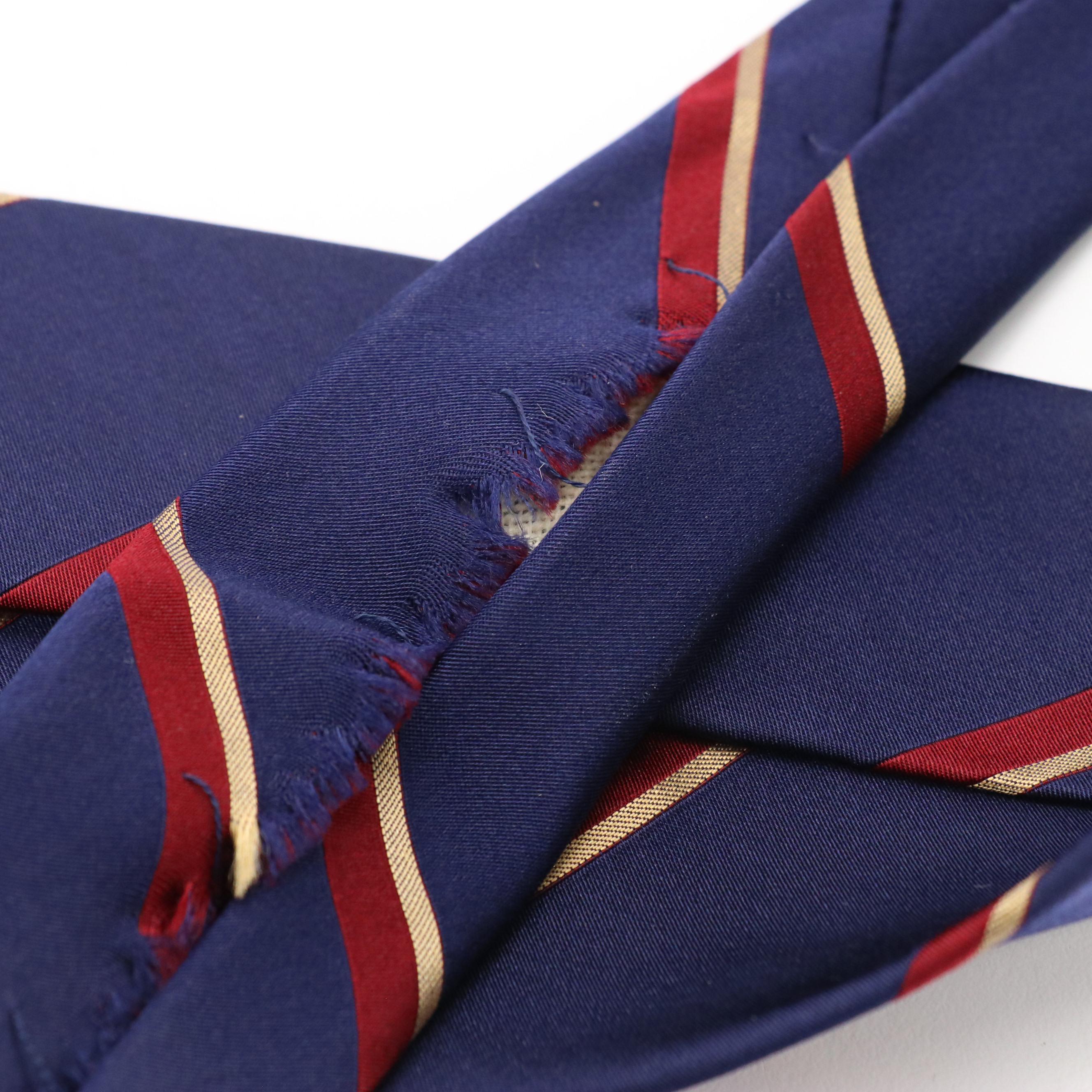 Vintage Patterned Silk and Wool Neckties Featuring Brooks Brothers