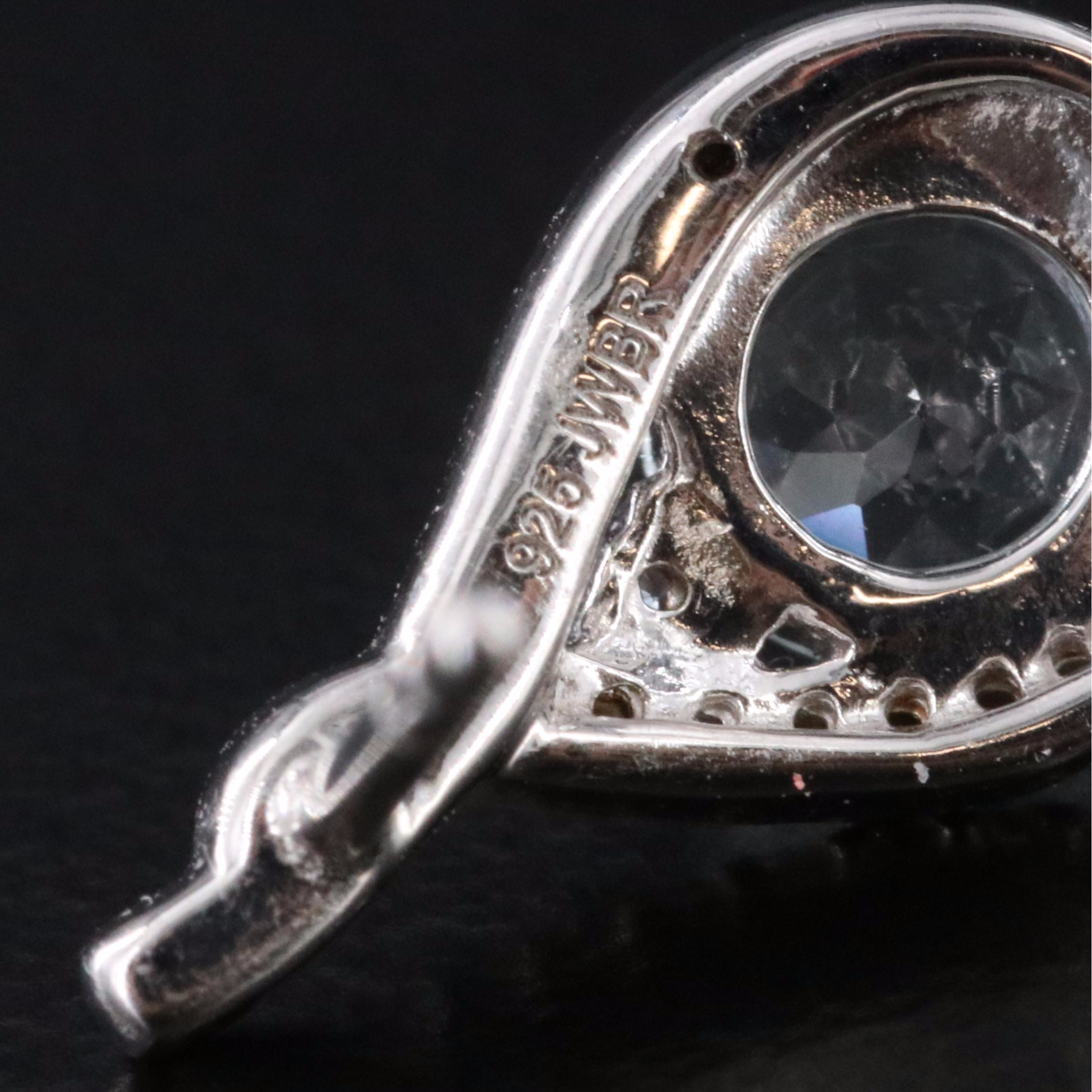 Sterling Aquamarine and White Sapphire Earrings