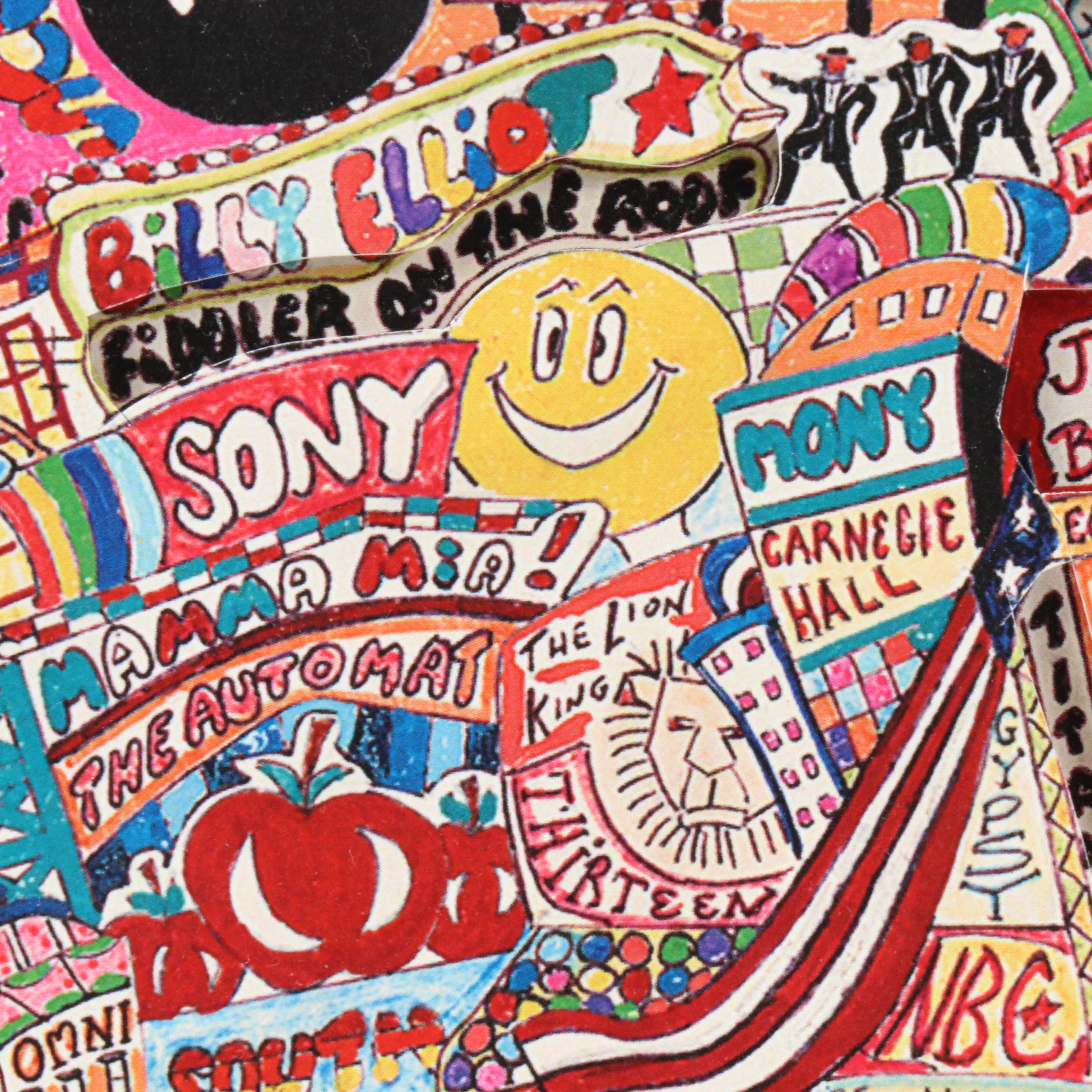 After Al Schreiber Dimensional Offset Lithograph "Times Square"