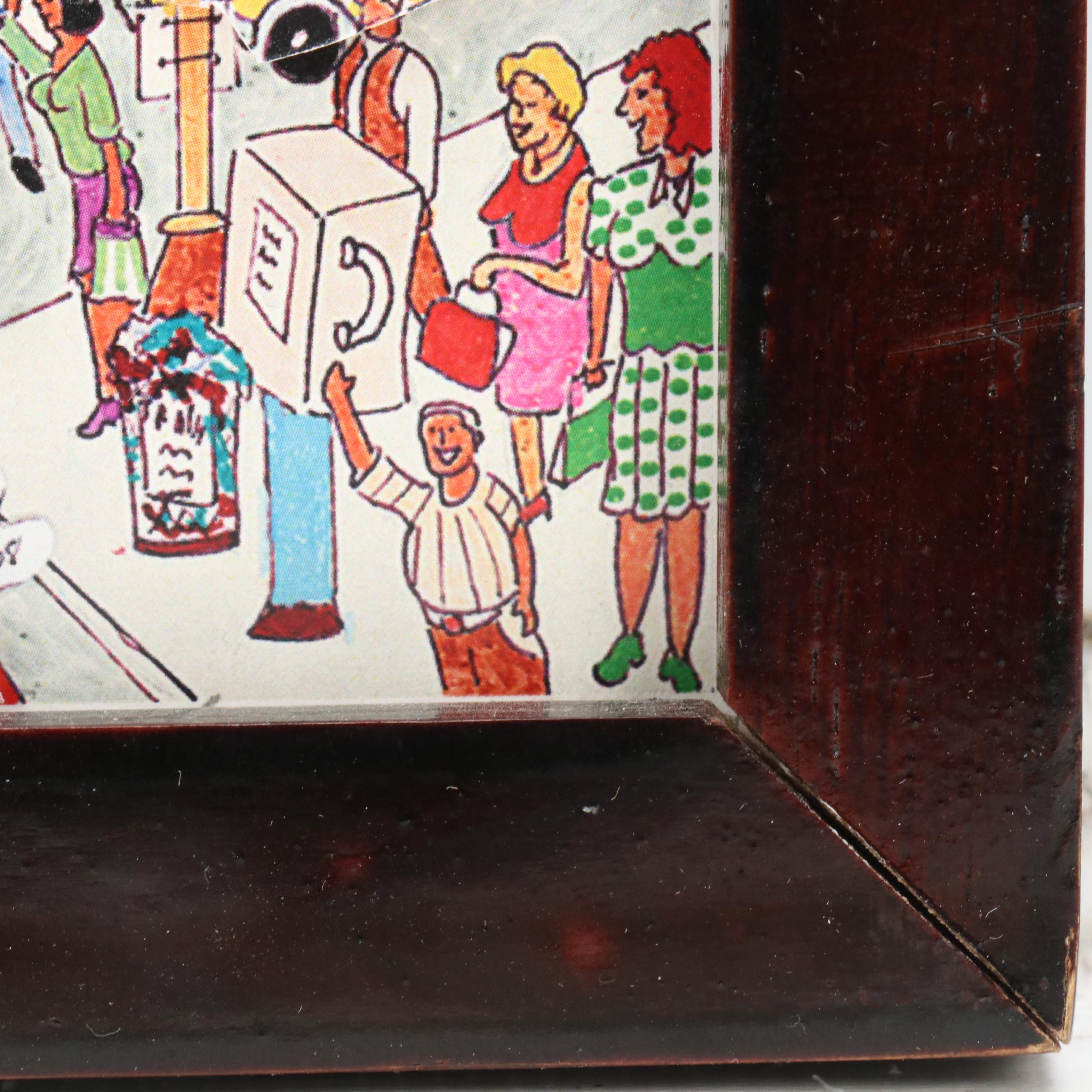 After Al Schreiber Dimensional Offset Lithograph "Times Square"